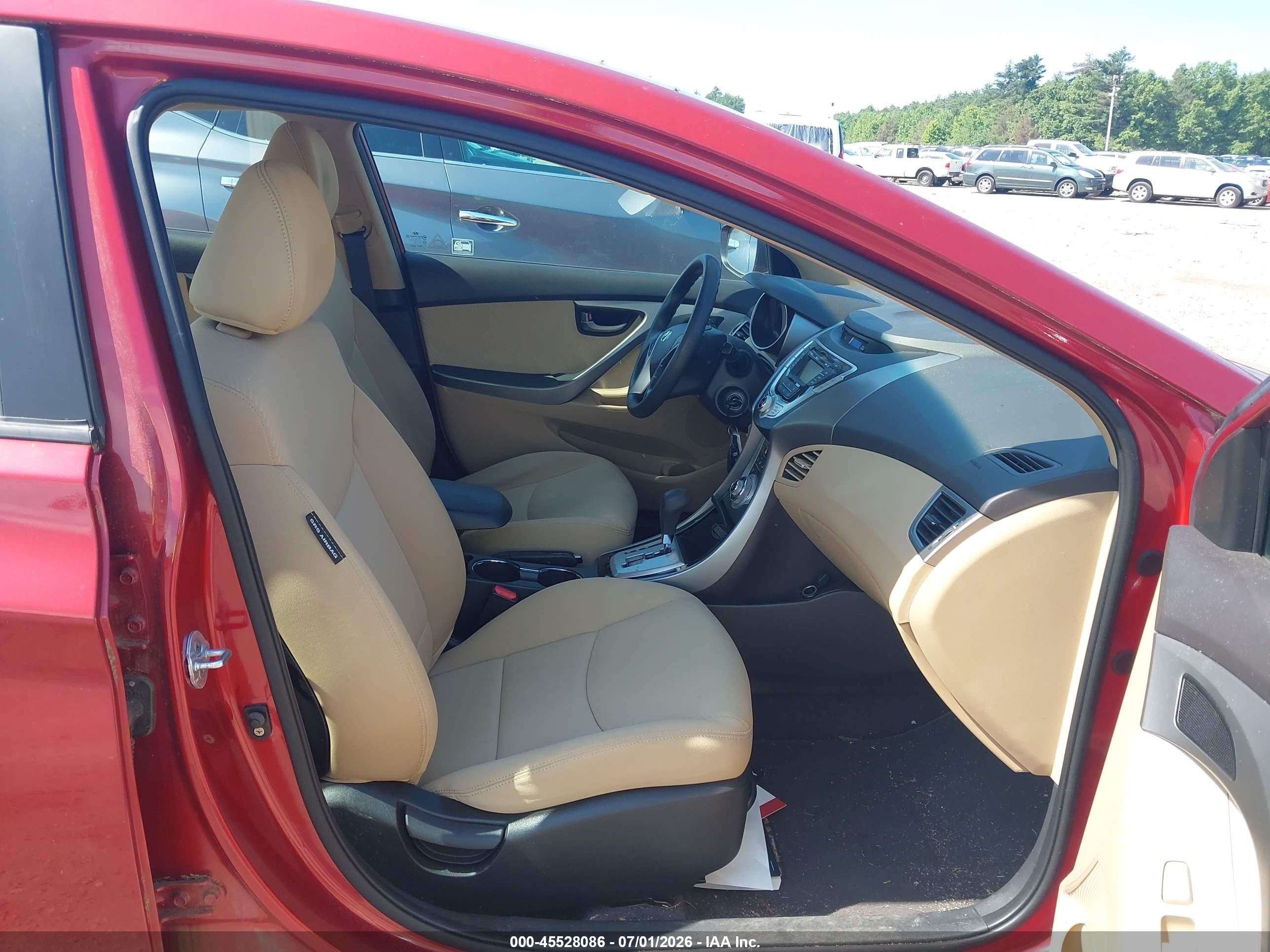 2012 Hyundai Elantra Gls (ulsan Plant) Red vin: KMHDH4AE6CU194652