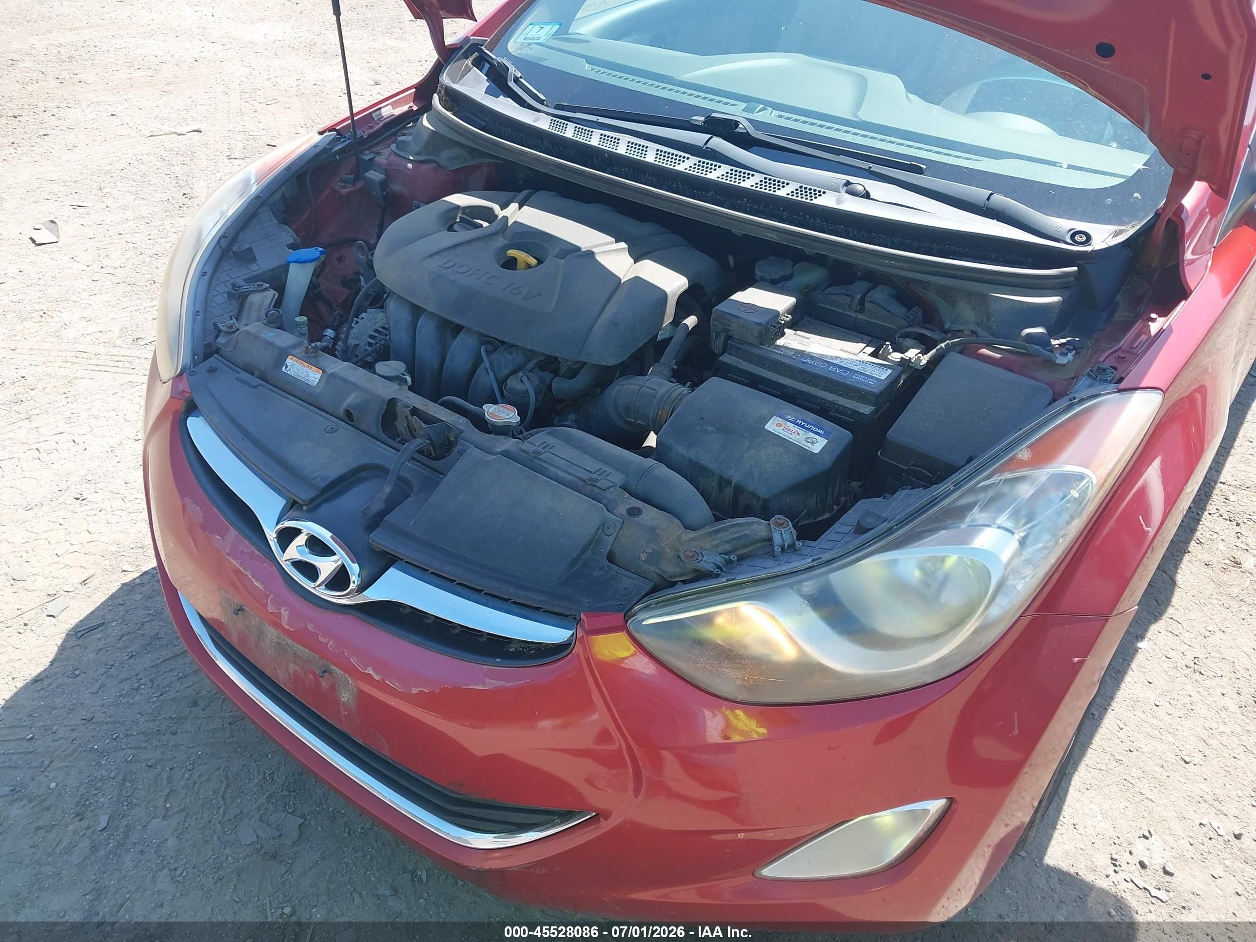 2012 Hyundai Elantra Gls (ulsan Plant) Red vin: KMHDH4AE6CU194652