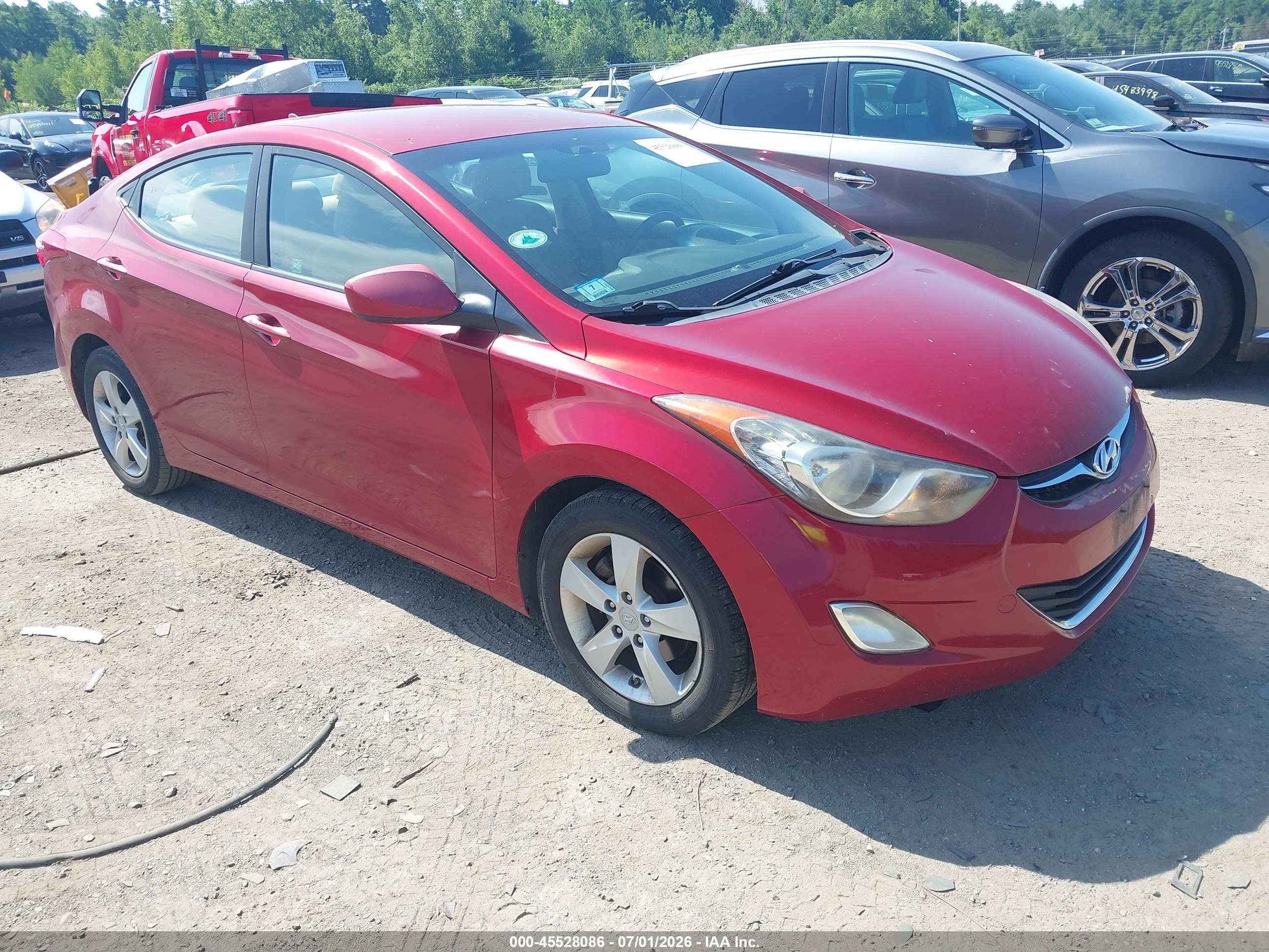 2012 Hyundai Elantra Gls (ulsan Plant) Red vin: KMHDH4AE6CU194652