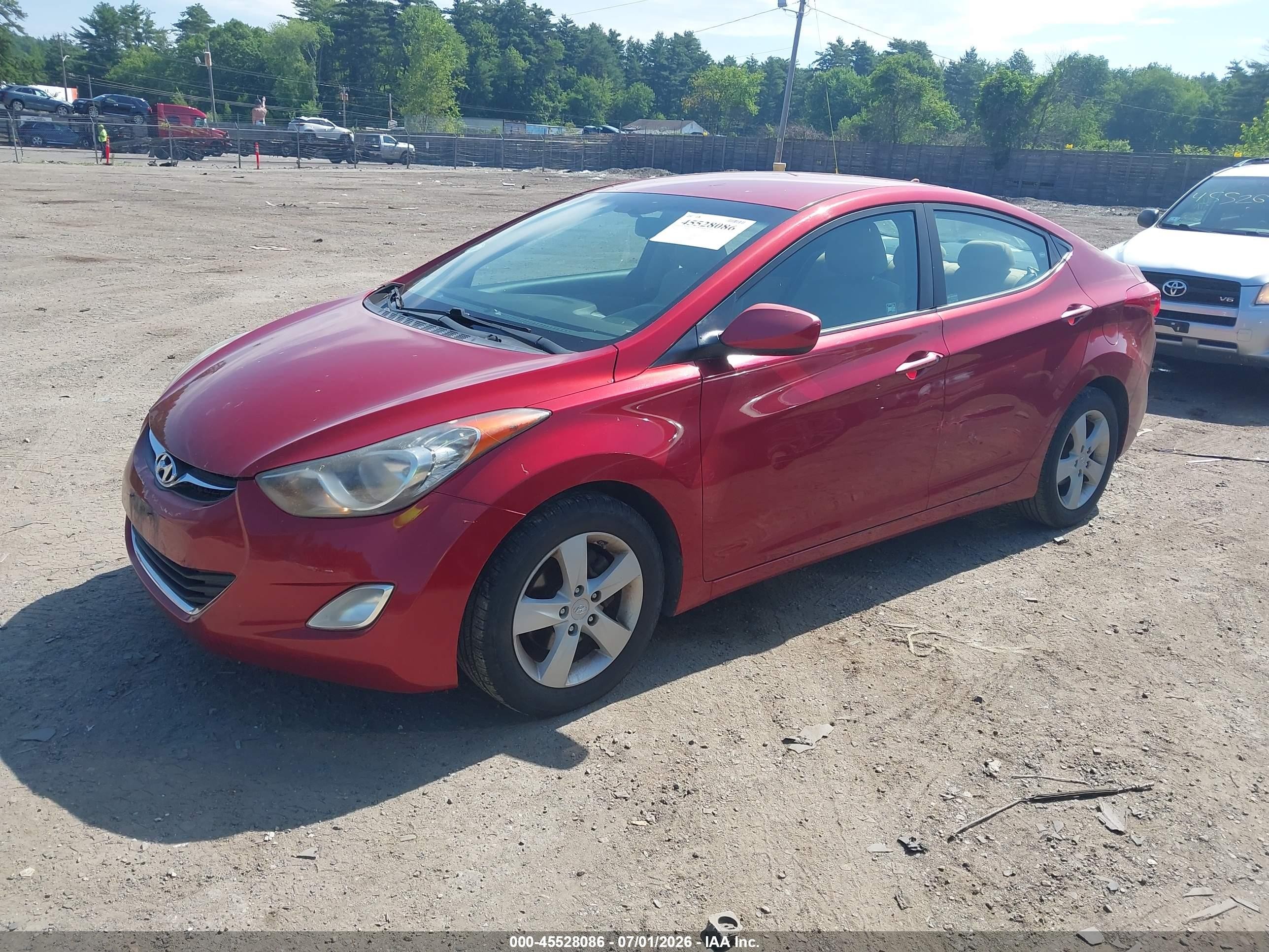 2012 Hyundai Elantra Gls (ulsan Plant) Red vin: KMHDH4AE6CU194652