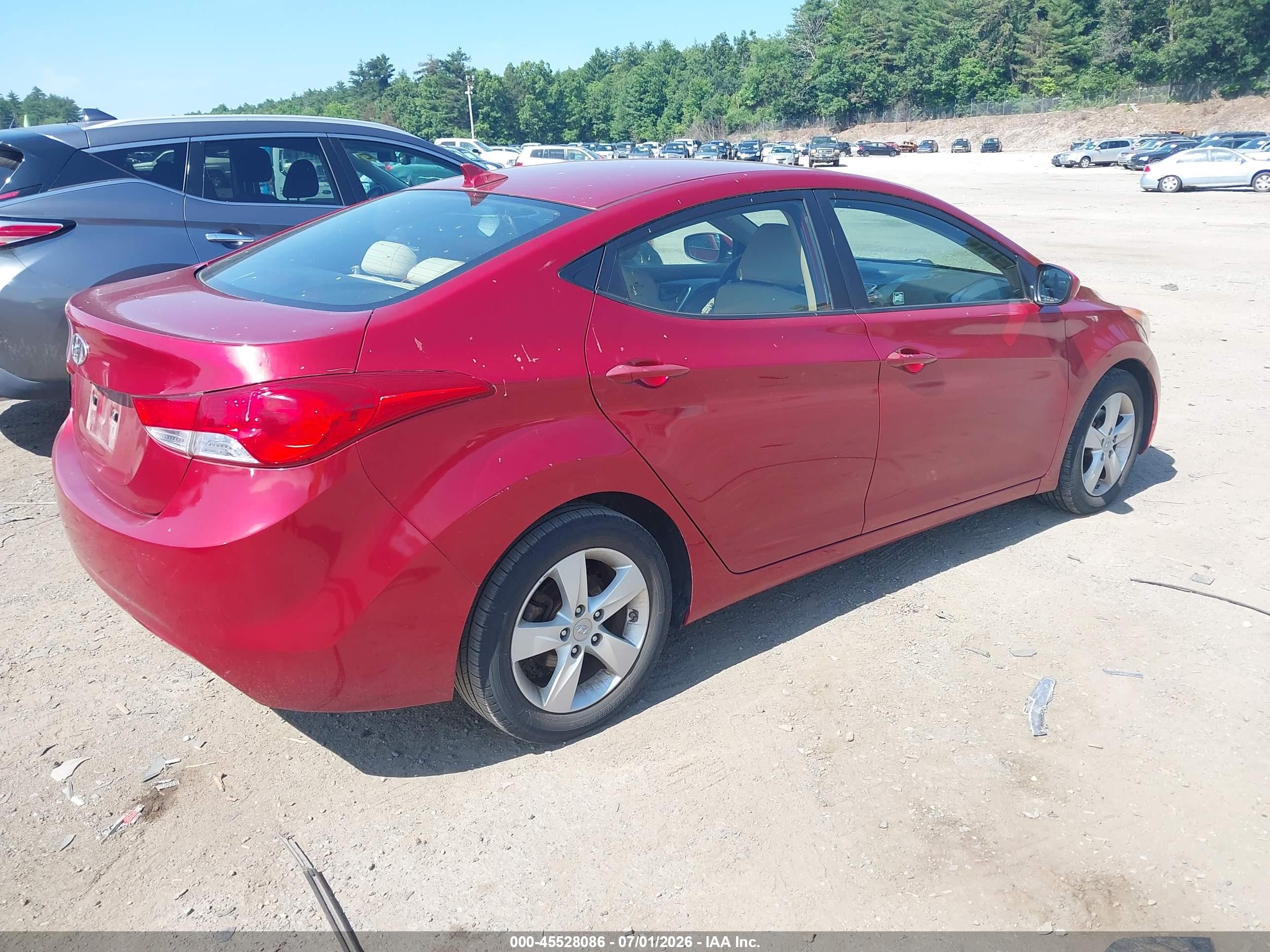 2012 Hyundai Elantra Gls (ulsan Plant) Red vin: KMHDH4AE6CU194652