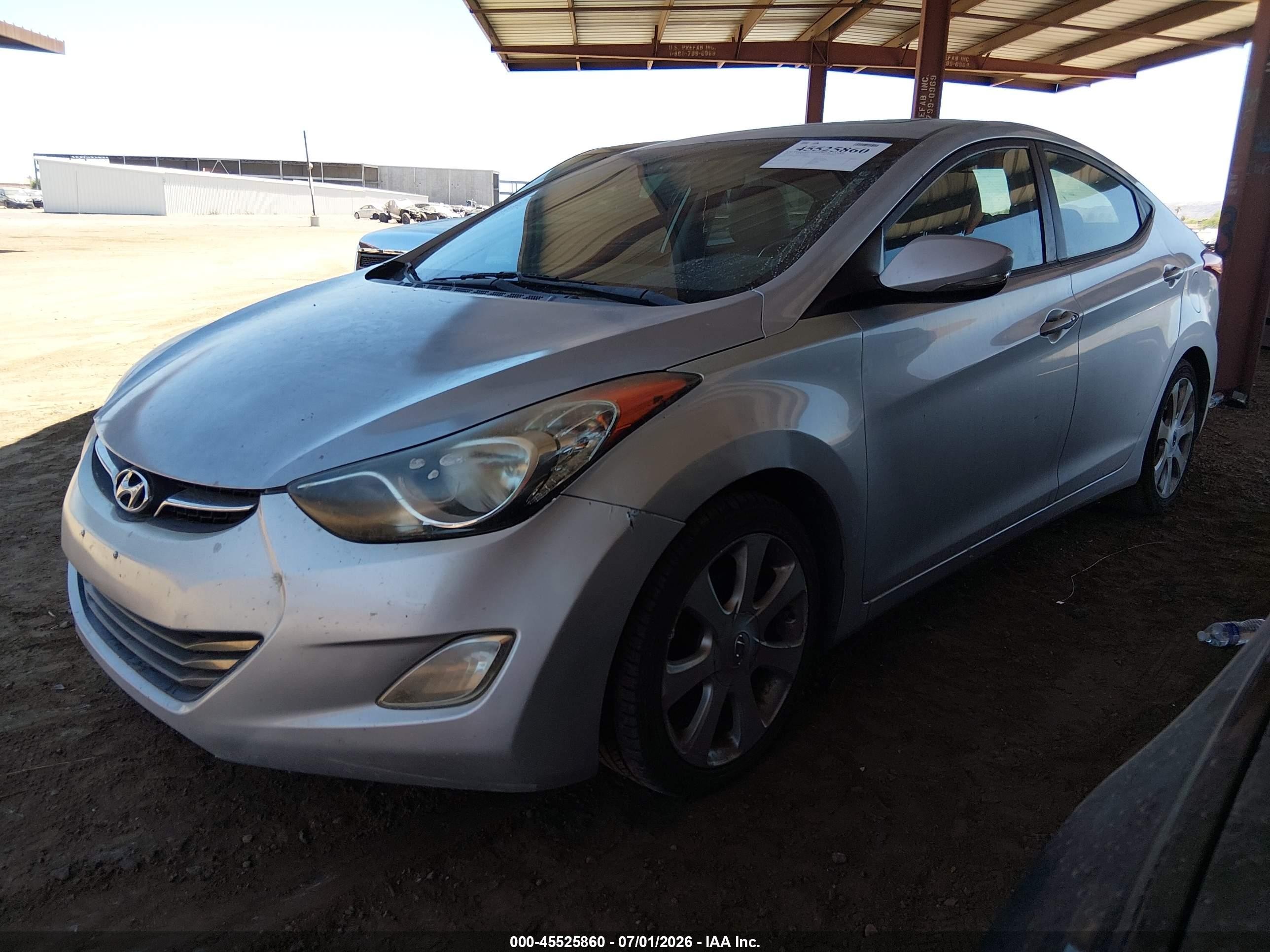 2012 Hyundai Elantra Limited (ulsan Plant) Серебряный vin: KMHDH4AE6CU208047