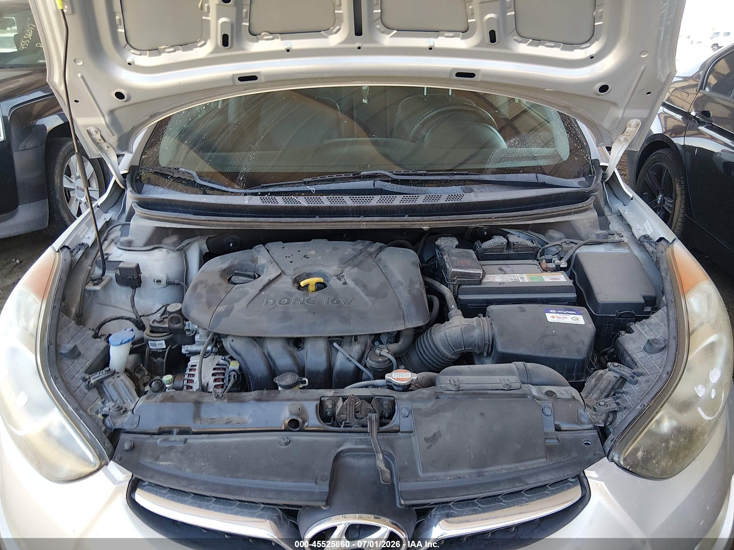 2012 Hyundai Elantra Limited (ulsan Plant) Серебряный vin: KMHDH4AE6CU208047