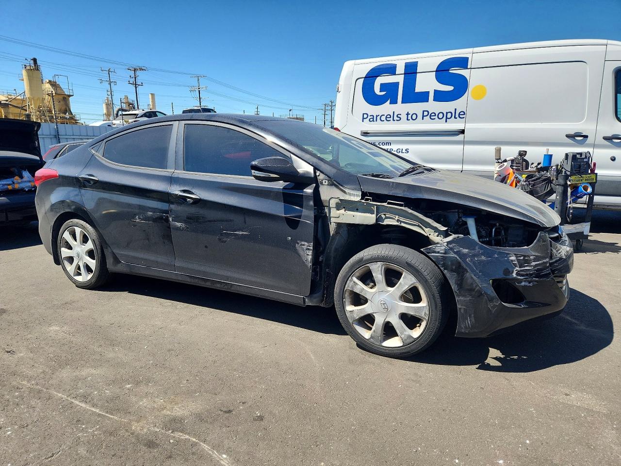 2012 Hyundai Elantra Limited Черный vin: KMHDH4AE6CU208100