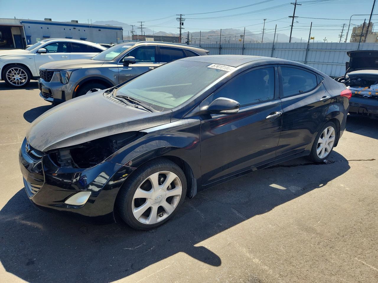 2012 Hyundai Elantra Limited Черный vin: KMHDH4AE6CU208100