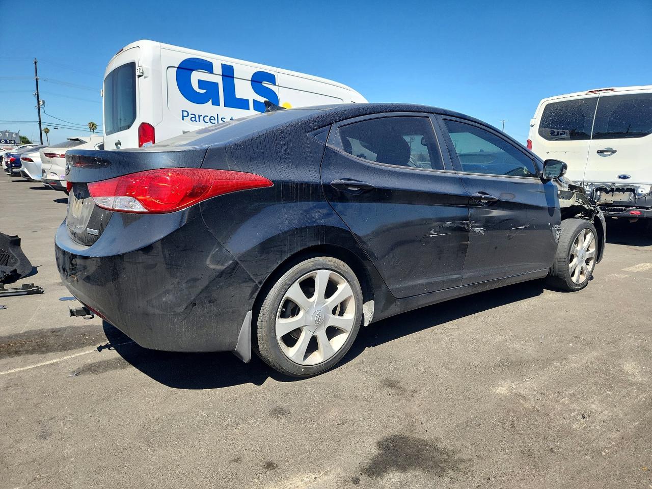 2012 Hyundai Elantra Limited Черный vin: KMHDH4AE6CU208100
