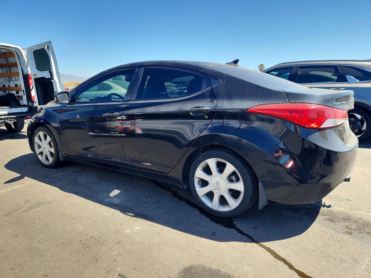 2012 Hyundai Elantra Limited Черный vin: KMHDH4AE6CU208100