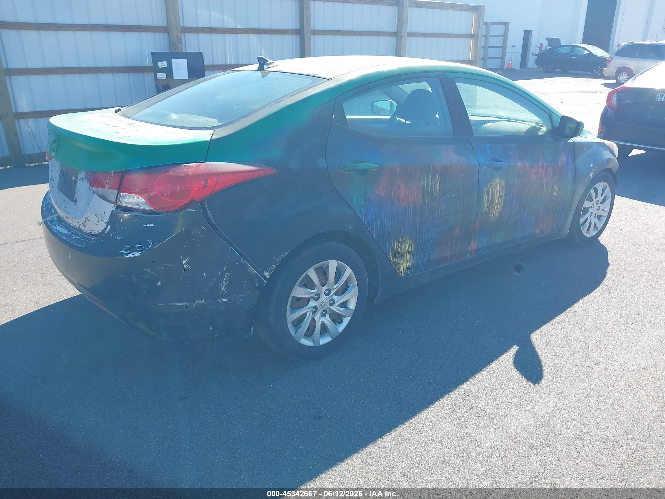 2012 Hyundai Elantra Gls (ulsan Plant) Black vin: KMHDH4AE6CU213717