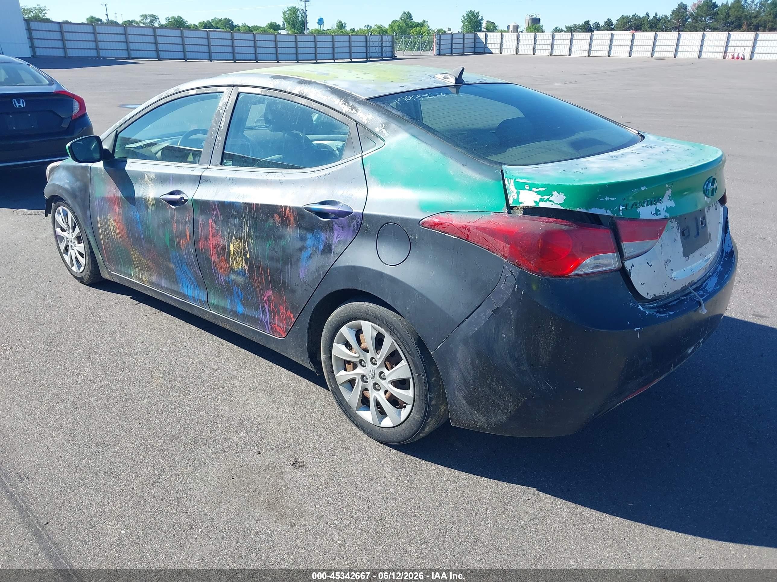 2012 Hyundai Elantra Gls (ulsan Plant) Black vin: KMHDH4AE6CU213717