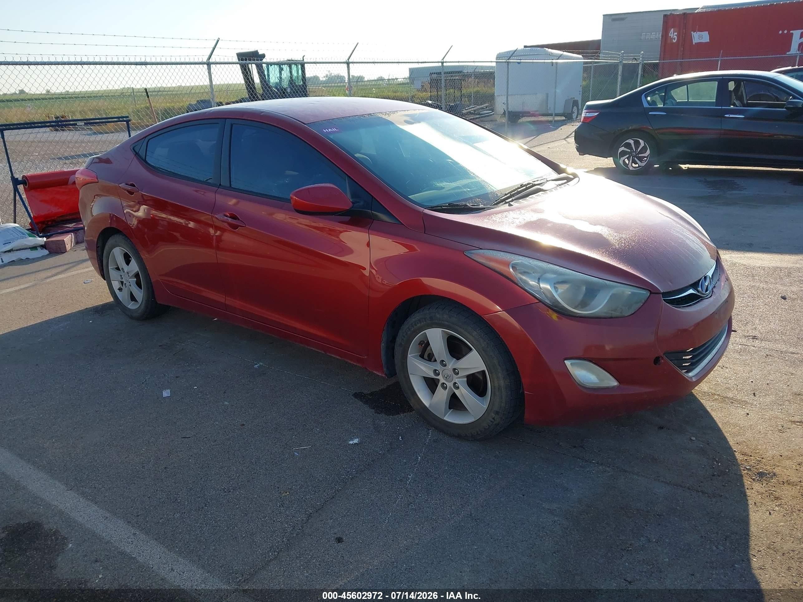 2012 Hyundai Elantra Gls (ulsan Plant) Red vin: KMHDH4AE6CU214382