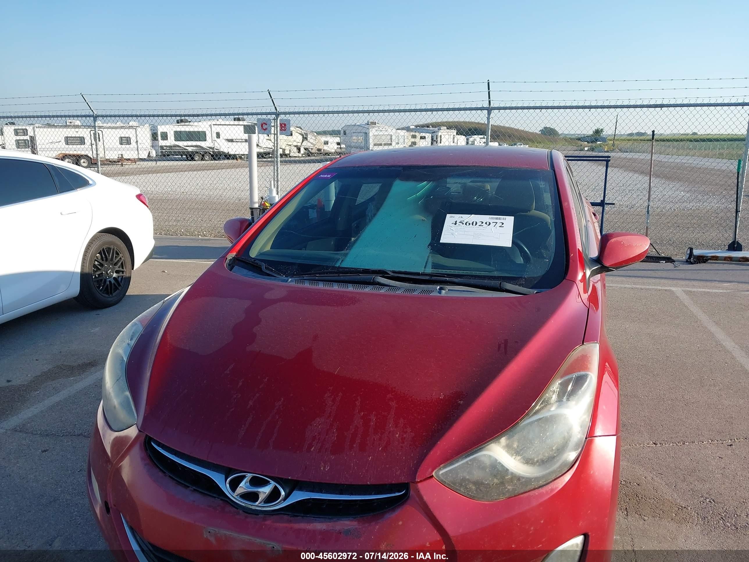 2012 Hyundai Elantra Gls (ulsan Plant) Red vin: KMHDH4AE6CU214382