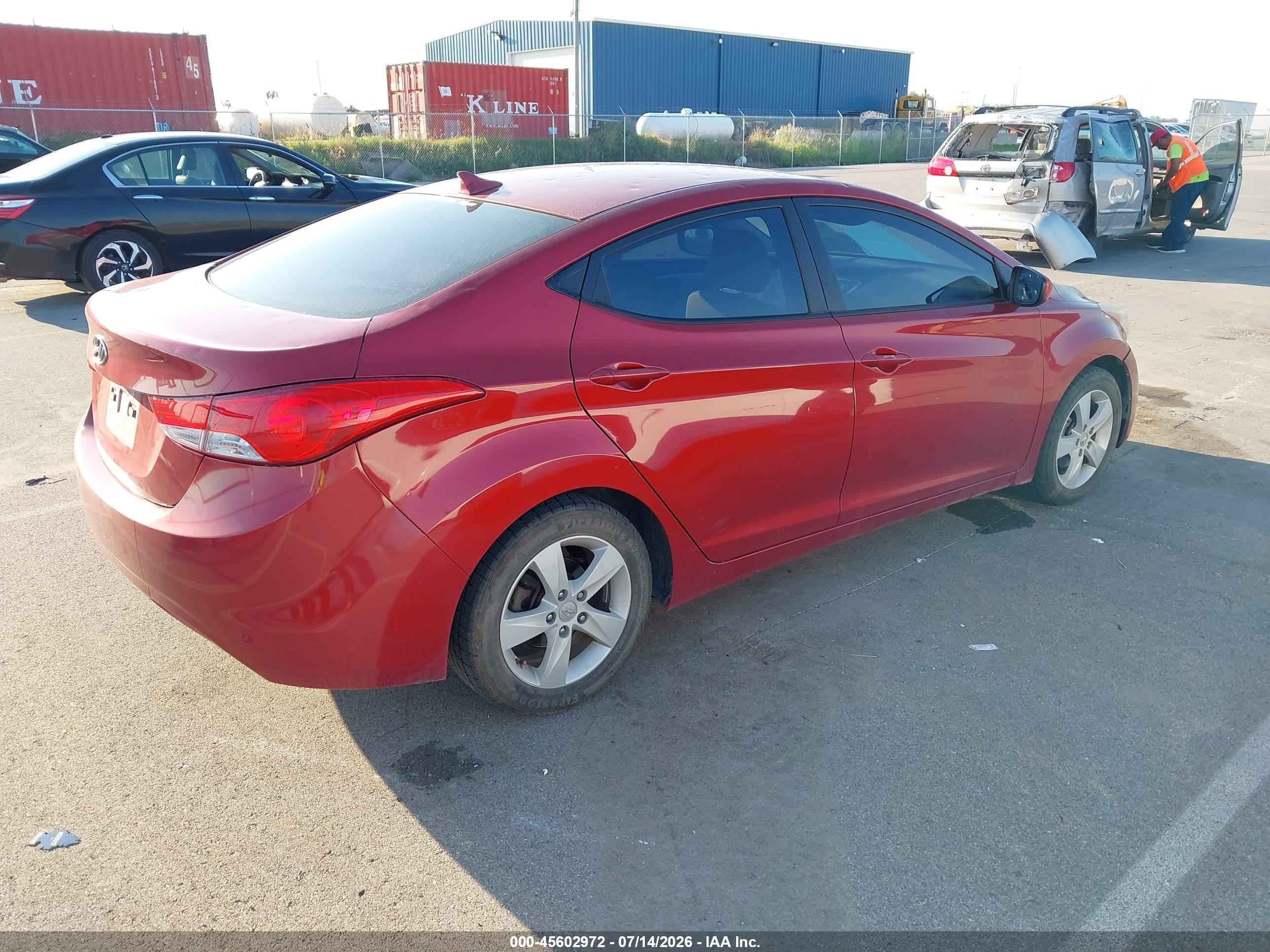 2012 Hyundai Elantra Gls (ulsan Plant) Red vin: KMHDH4AE6CU214382