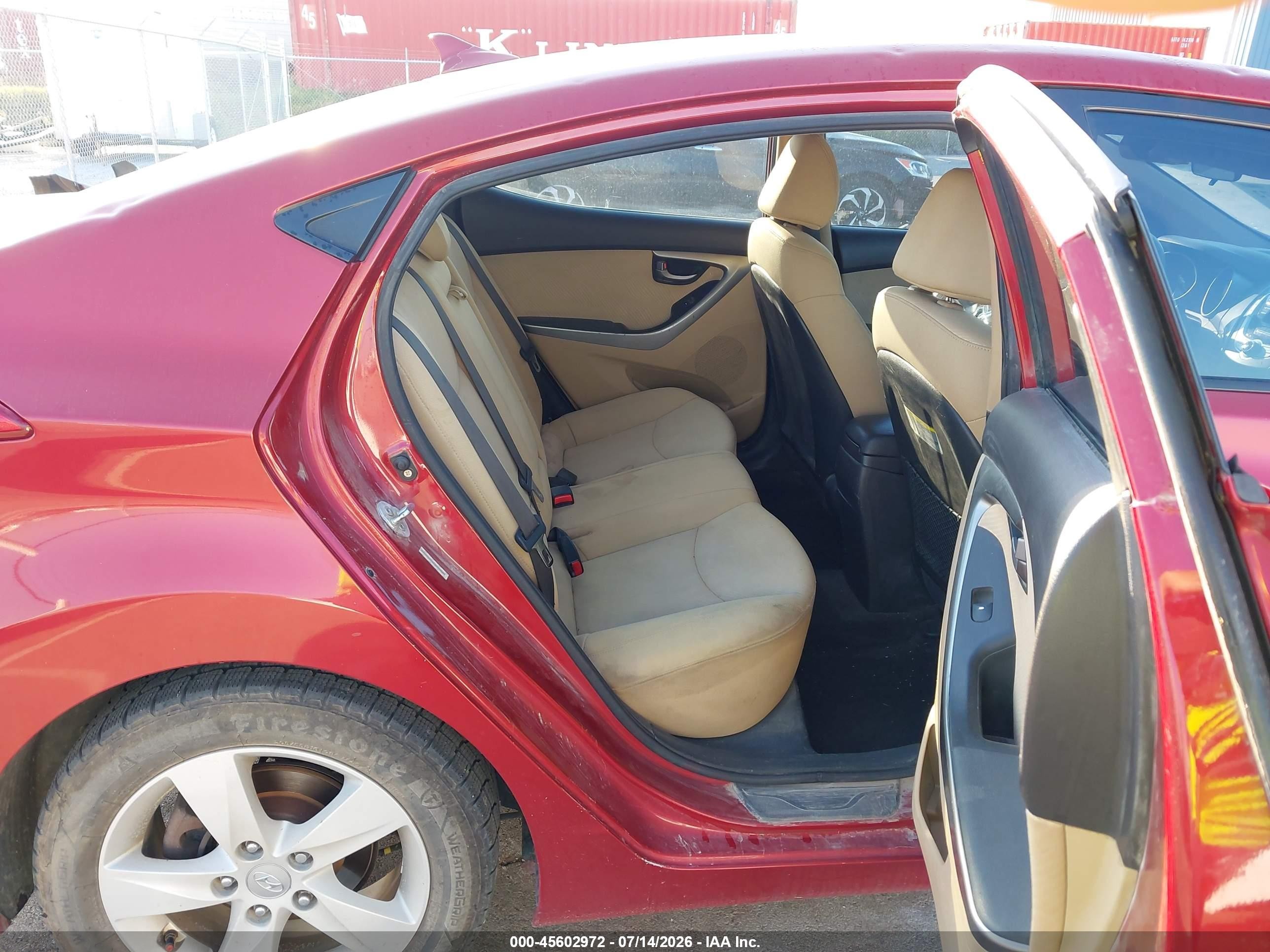 2012 Hyundai Elantra Gls (ulsan Plant) Red vin: KMHDH4AE6CU214382