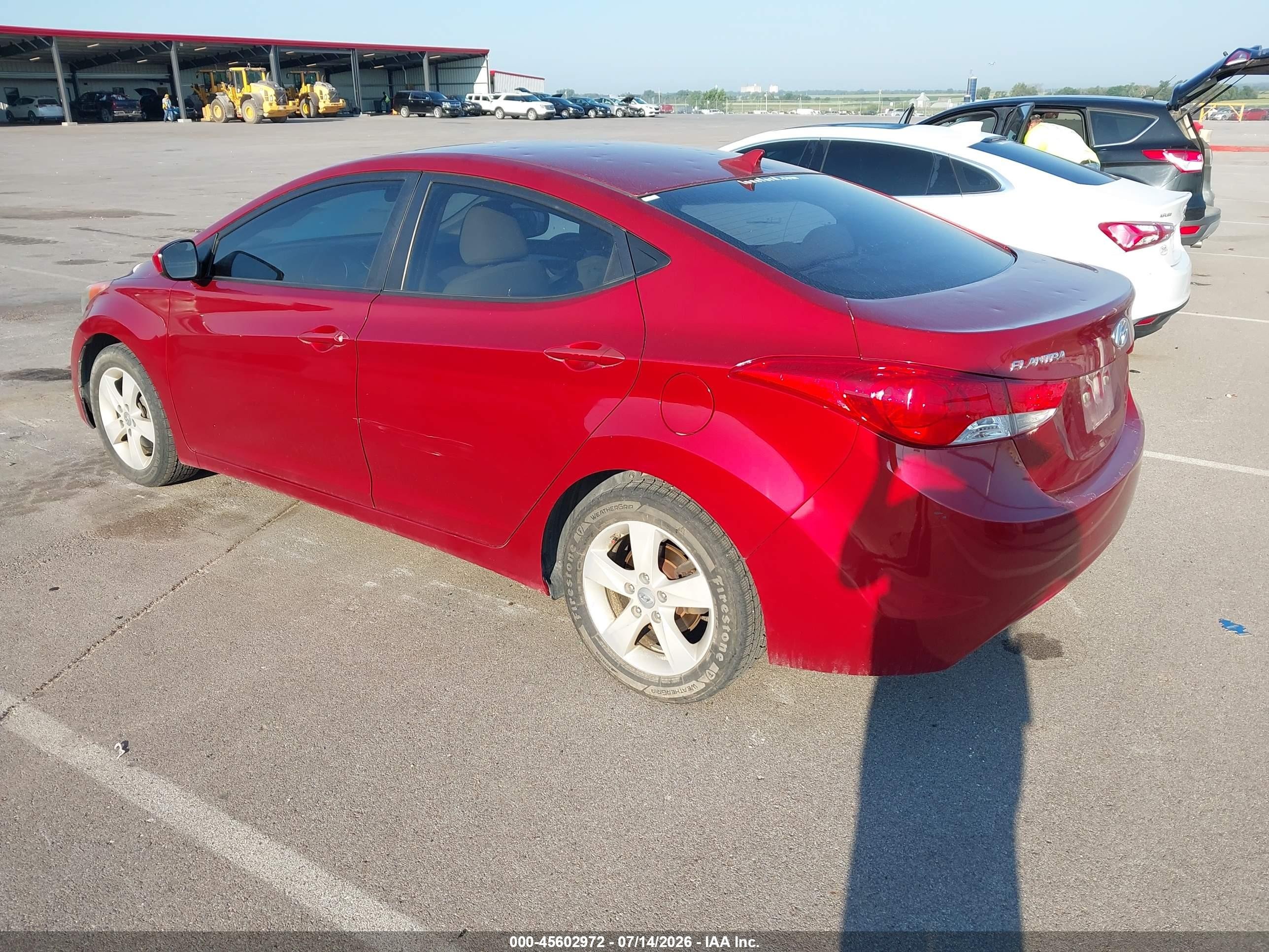 2012 Hyundai Elantra Gls (ulsan Plant) Red vin: KMHDH4AE6CU214382