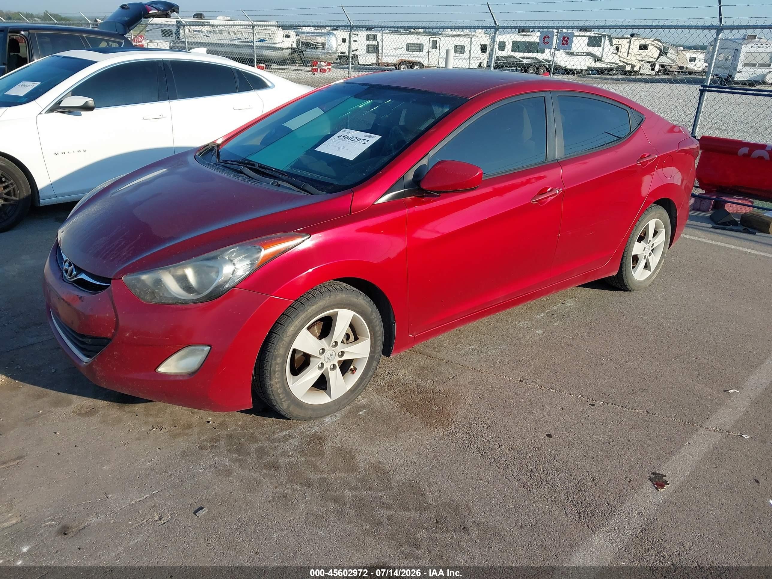 2012 Hyundai Elantra Gls (ulsan Plant) Red vin: KMHDH4AE6CU214382