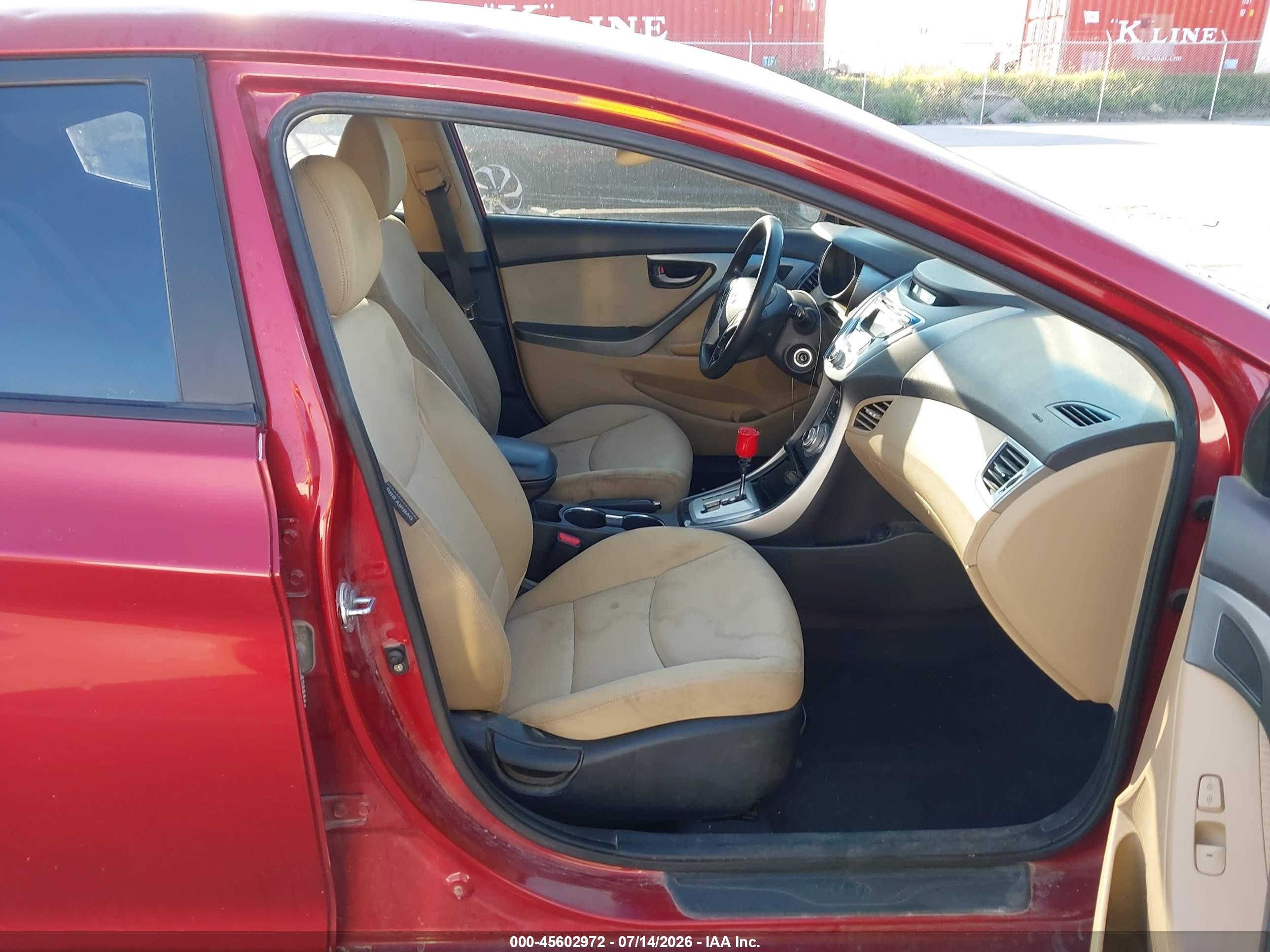 2012 Hyundai Elantra Gls (ulsan Plant) Red vin: KMHDH4AE6CU214382