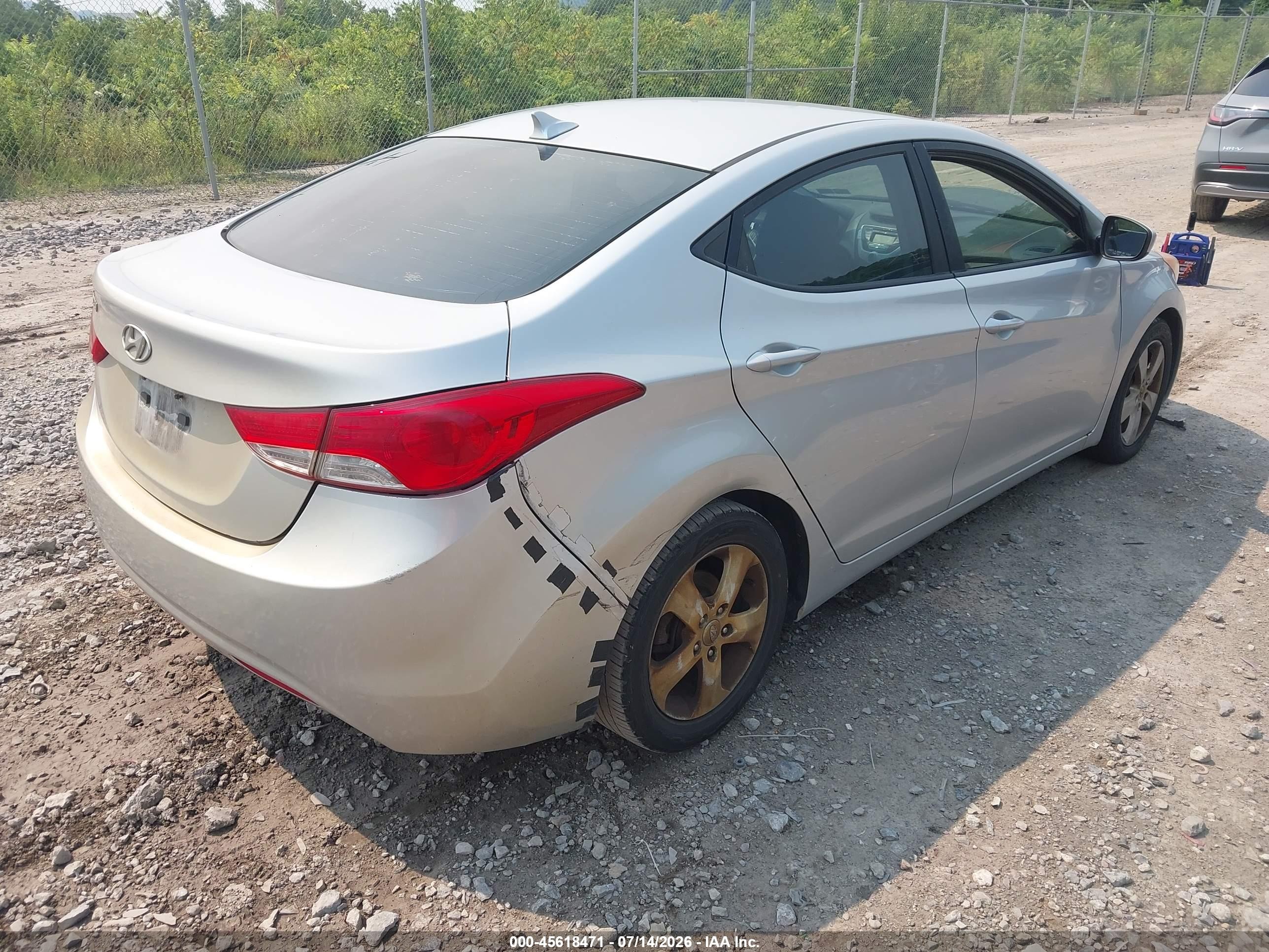 2012 Hyundai Elantra Gls (ulsan Plant) Silver vin: KMHDH4AE6CU240903