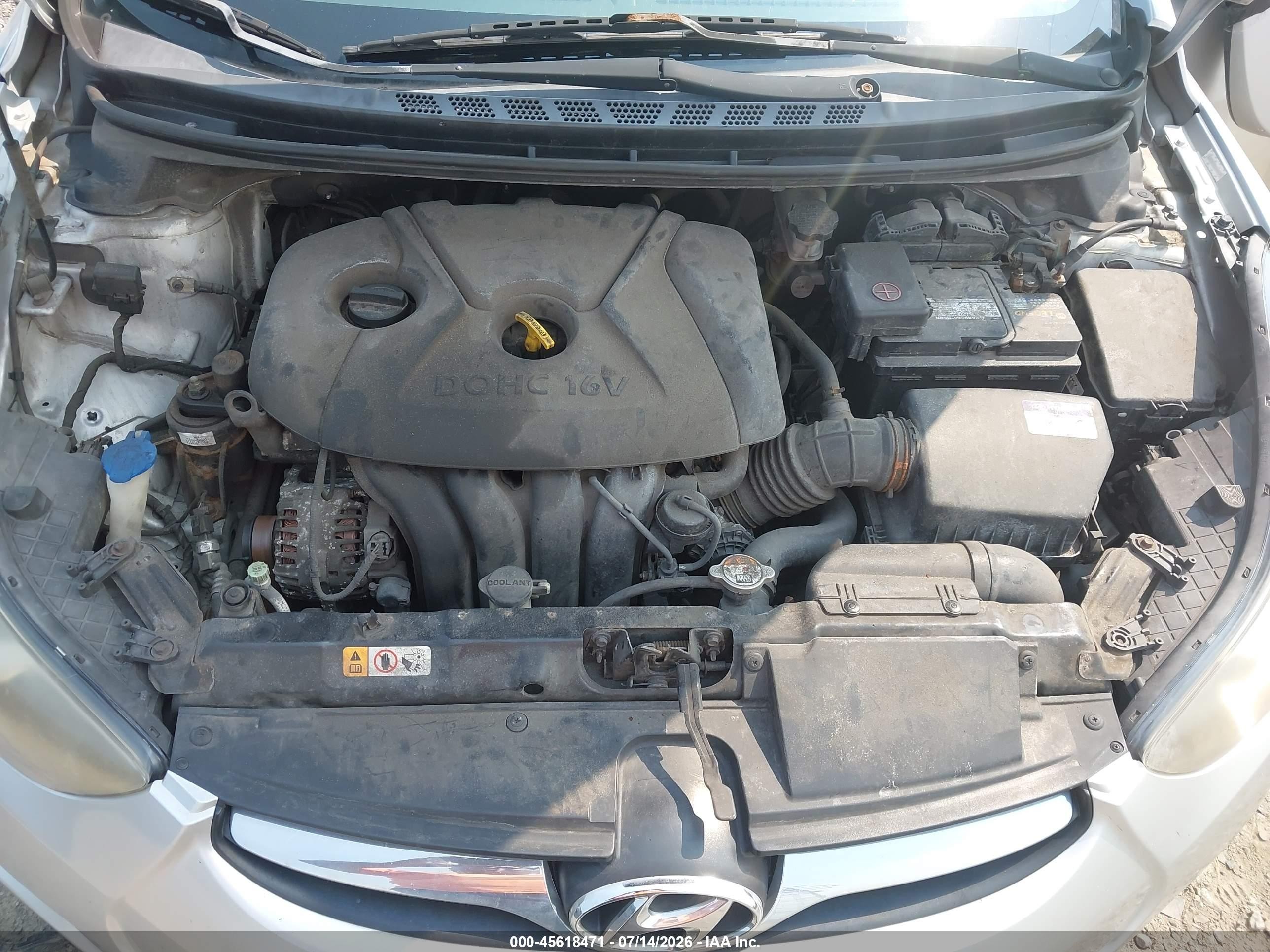 2012 Hyundai Elantra Gls (ulsan Plant) Silver vin: KMHDH4AE6CU240903