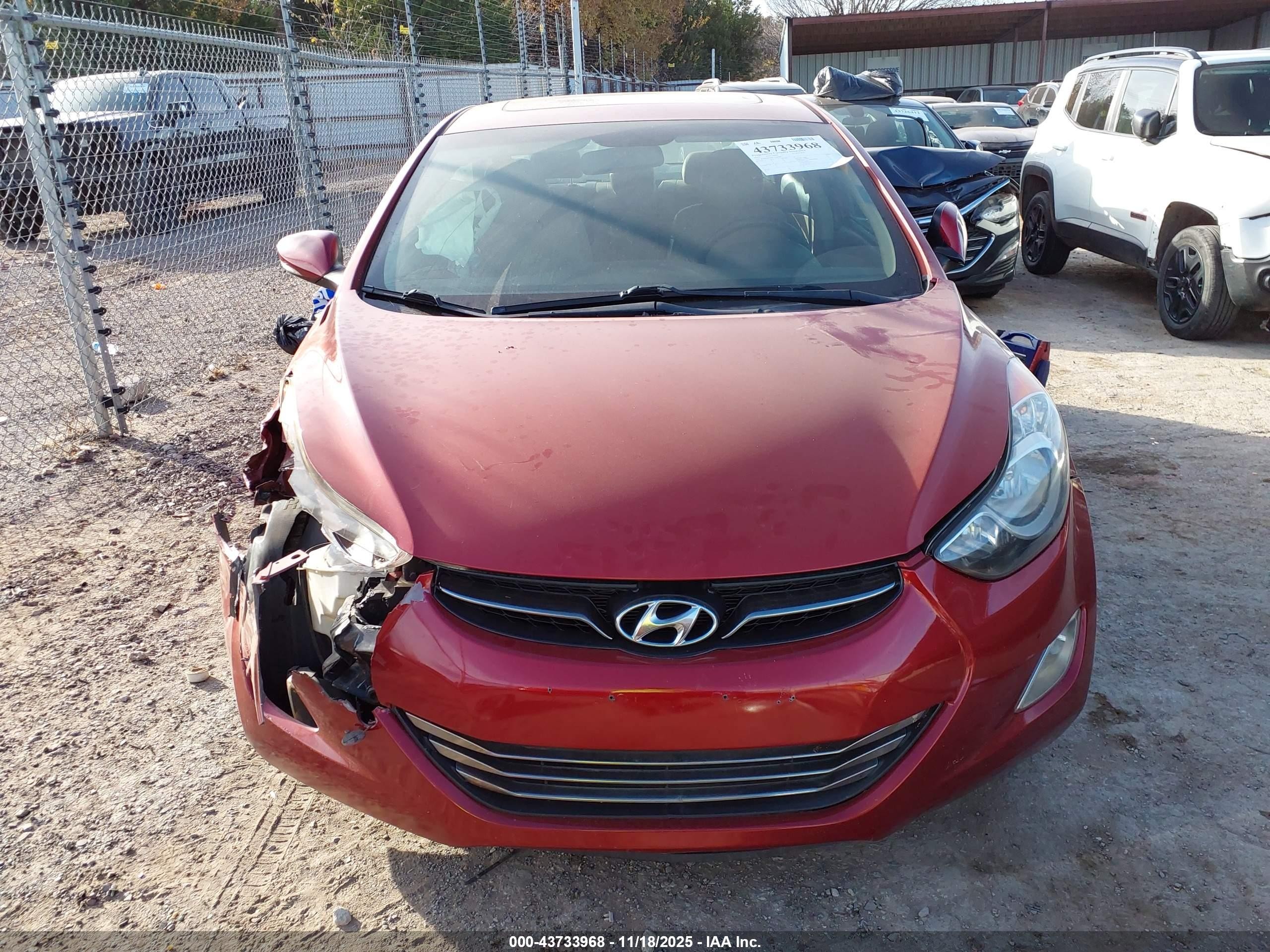 2012 Hyundai Elantra Limited (ulsan Plant) Red vin: KMHDH4AE6CU244885