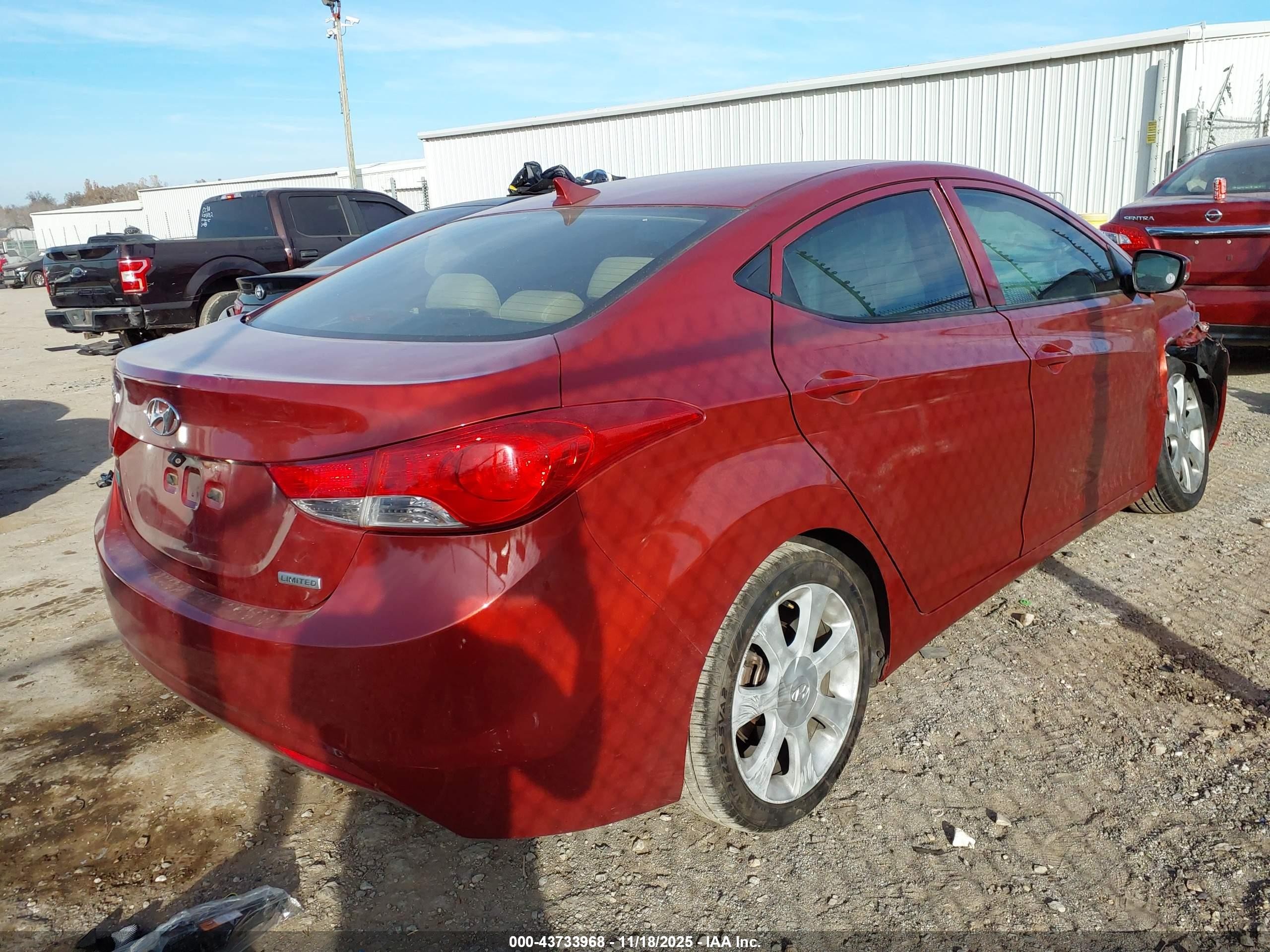 2012 Hyundai Elantra Limited (ulsan Plant) Red vin: KMHDH4AE6CU244885