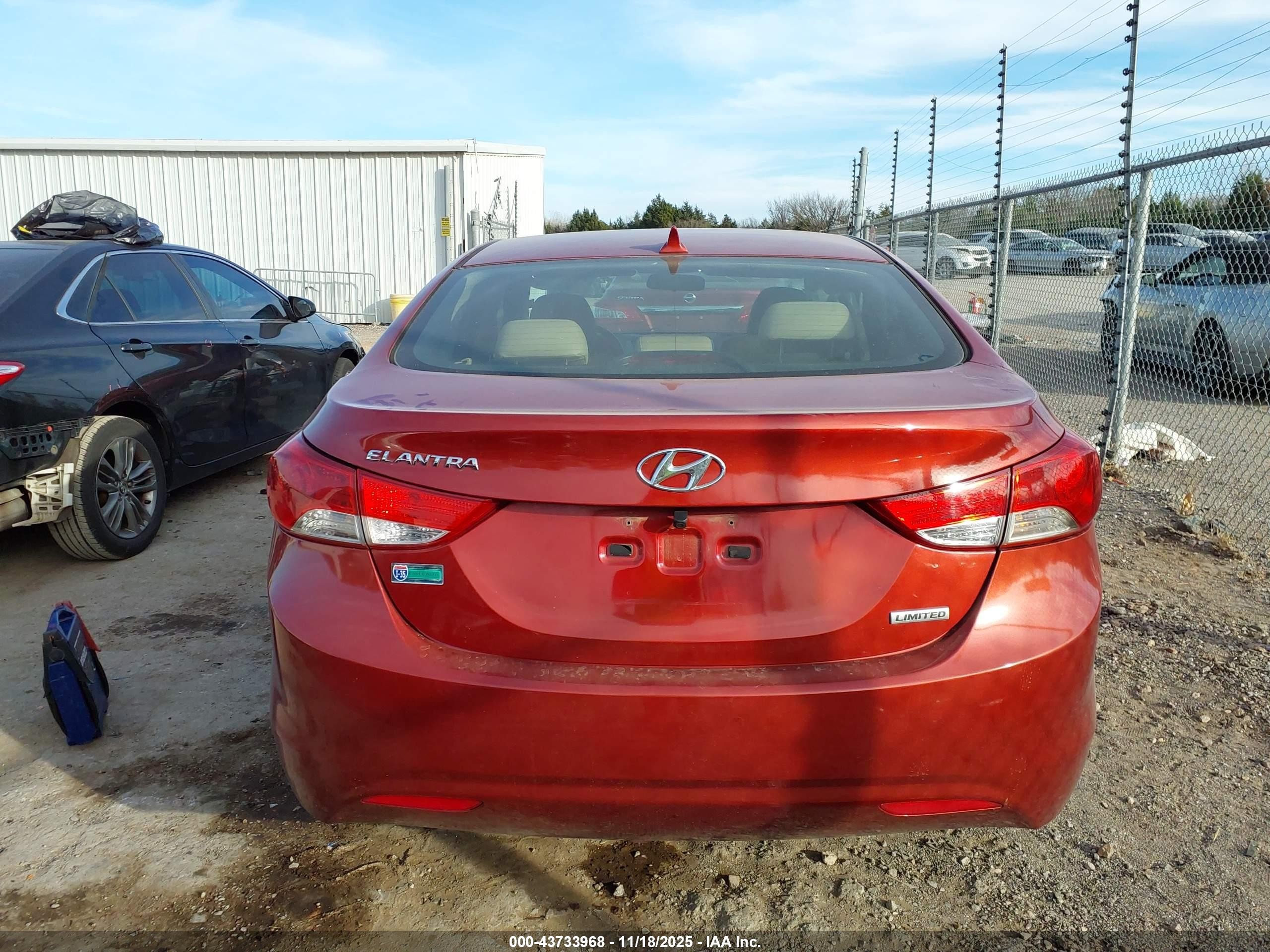 2012 Hyundai Elantra Limited (ulsan Plant) Red vin: KMHDH4AE6CU244885