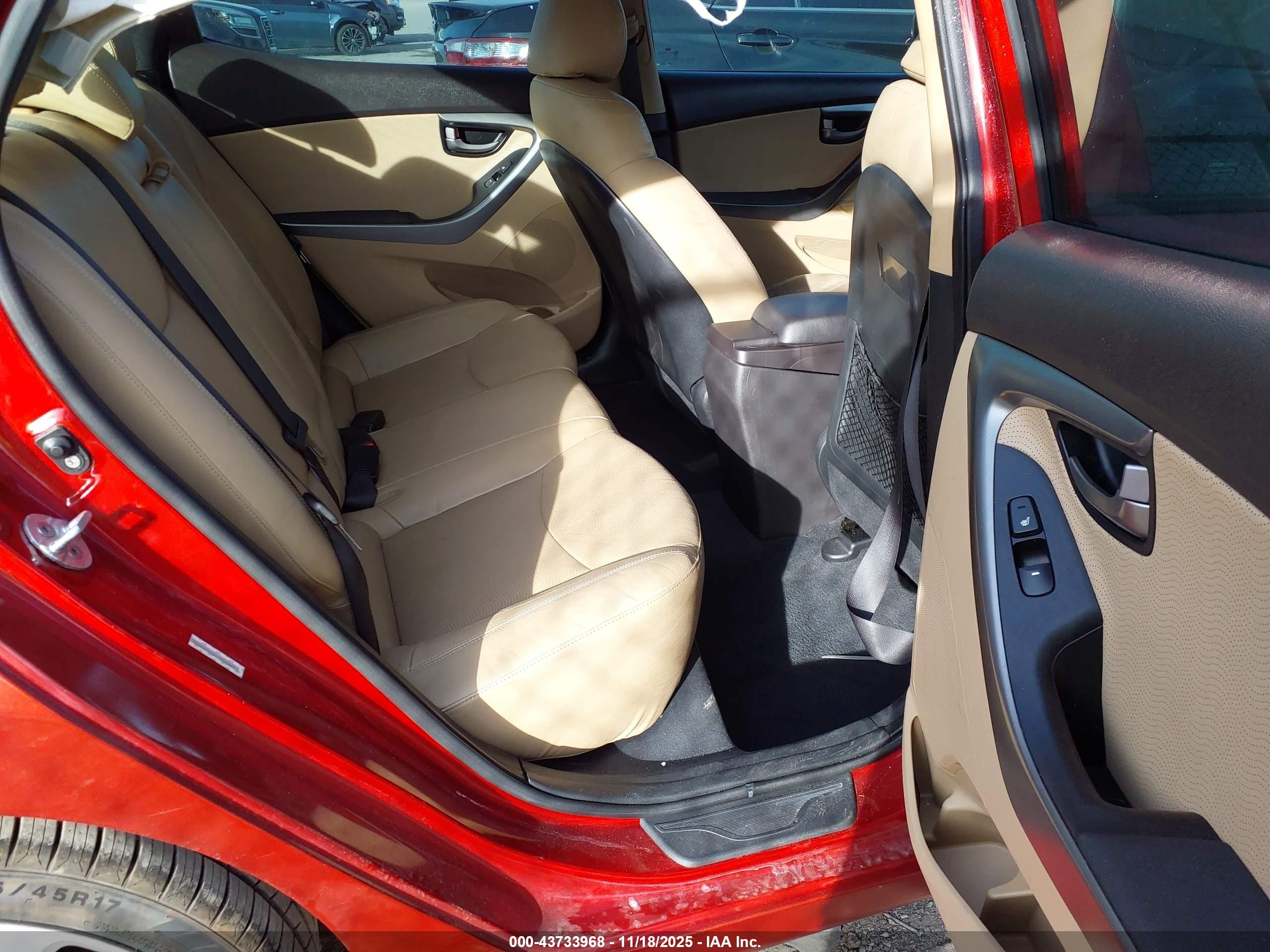 2012 Hyundai Elantra Limited (ulsan Plant) Red vin: KMHDH4AE6CU244885
