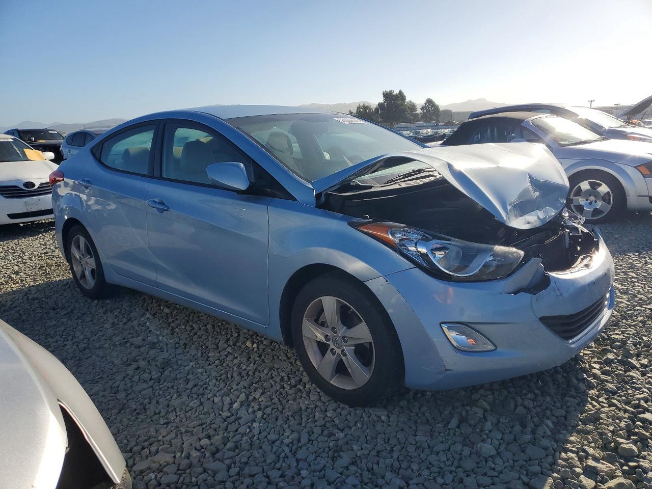 2012 Hyundai Elantra Gls Blue vin: KMHDH4AE6CU254865
