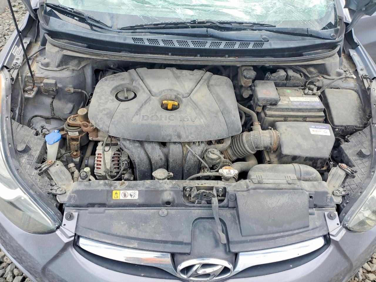 2012 Hyundai Elantra Gls Gray vin: KMHDH4AE6CU259757
