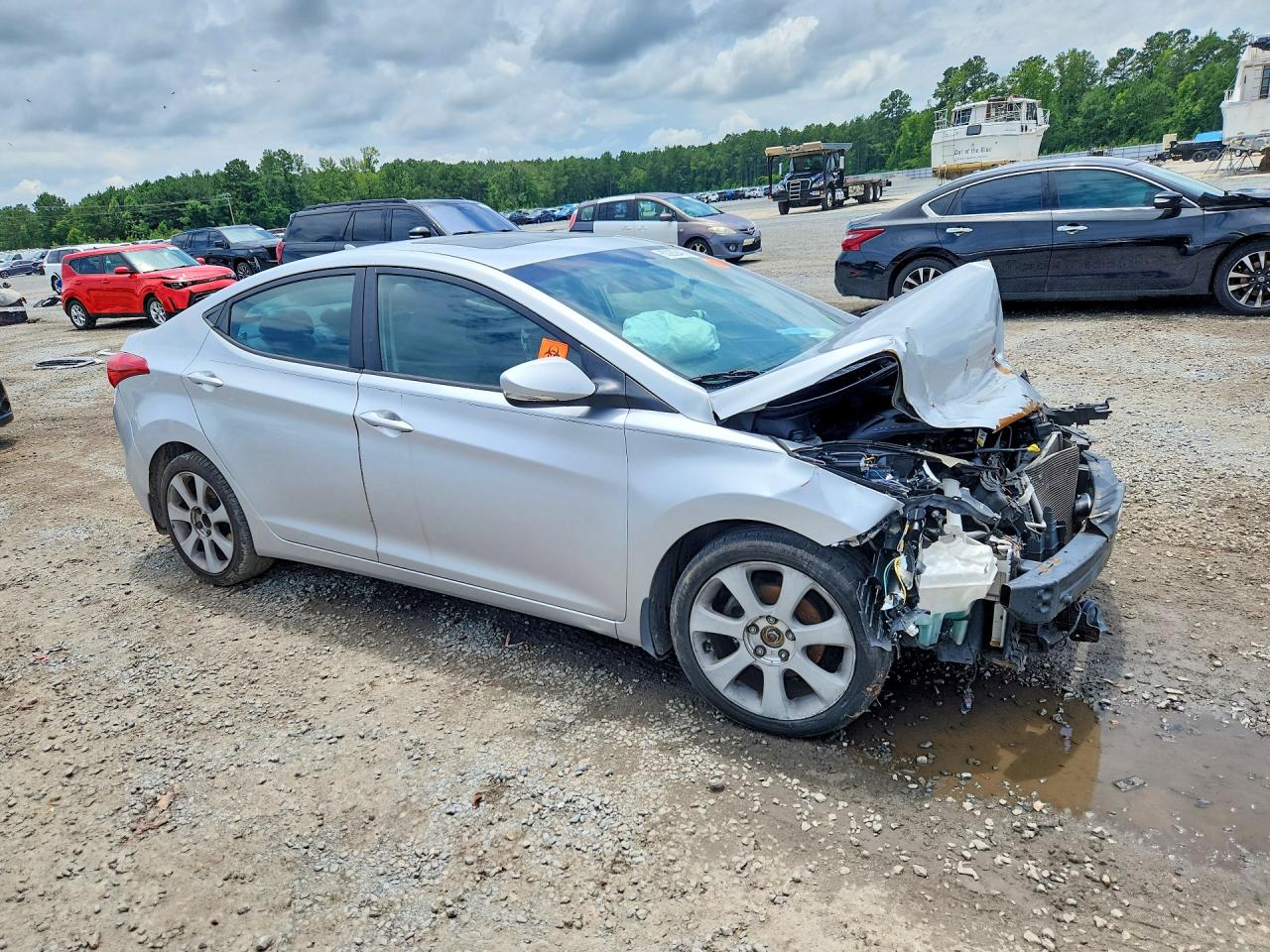 2012 Hyundai Elantra Limited Silver vin: KMHDH4AE6CU260259