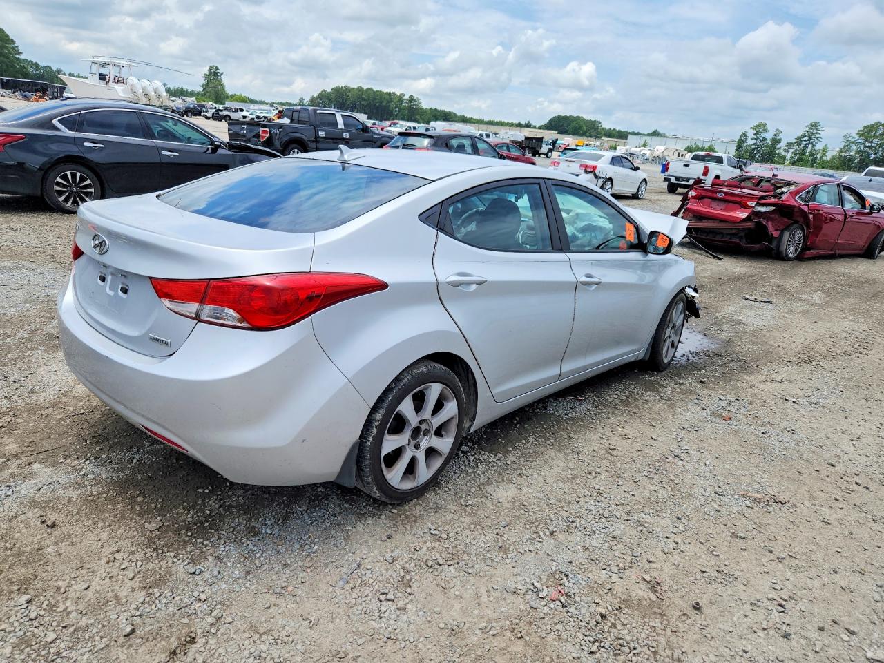 2012 Hyundai Elantra Limited Silver vin: KMHDH4AE6CU260259