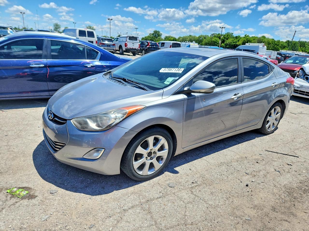 2012 Hyundai Elantra Limited Gray vin: KMHDH4AE6CU266269