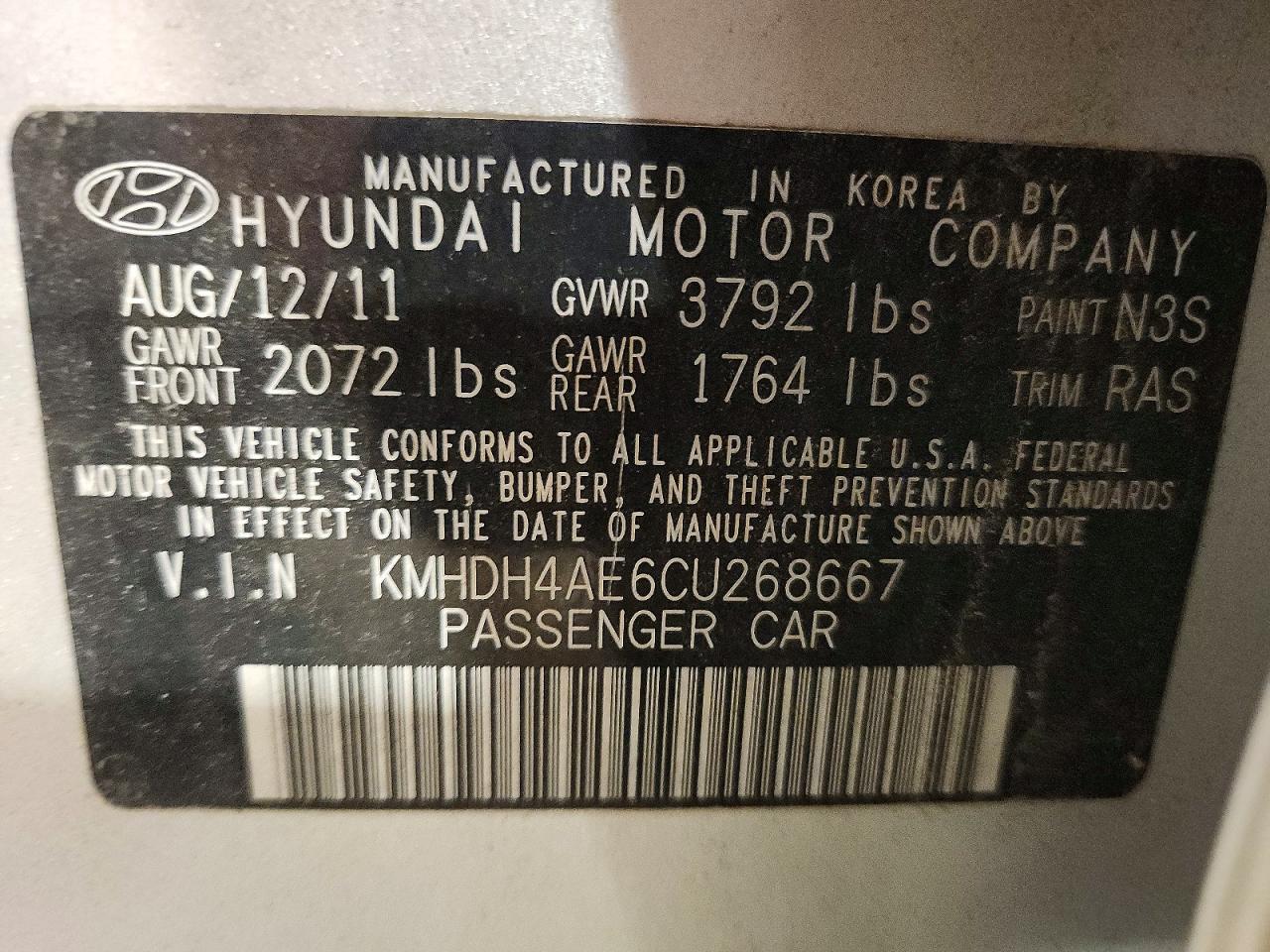 2012 Hyundai Elantra Gls Silver vin: KMHDH4AE6CU268667