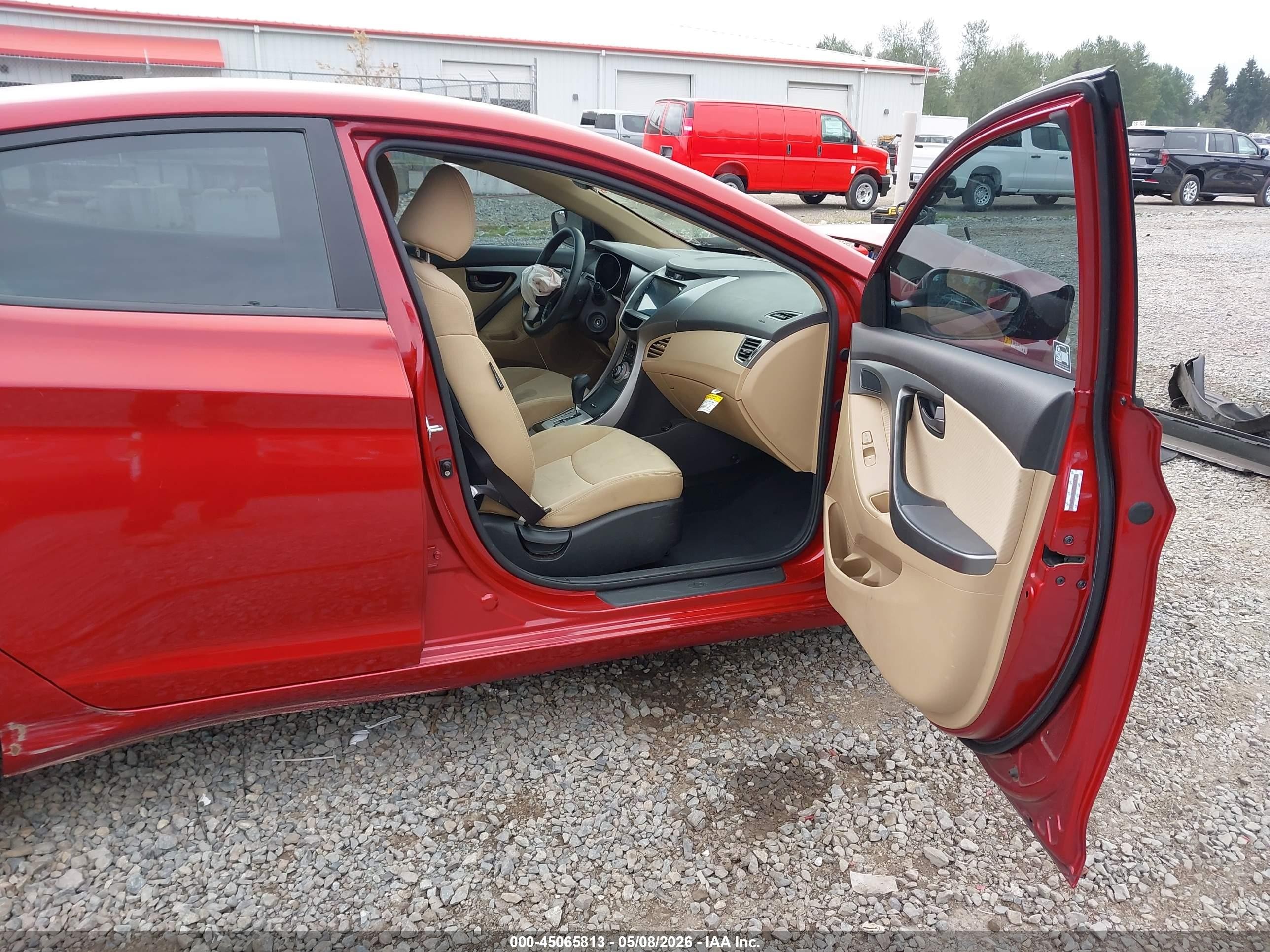 2012 Hyundai Elantra Gls (ulsan Plant) Red vin: KMHDH4AE6CU271665