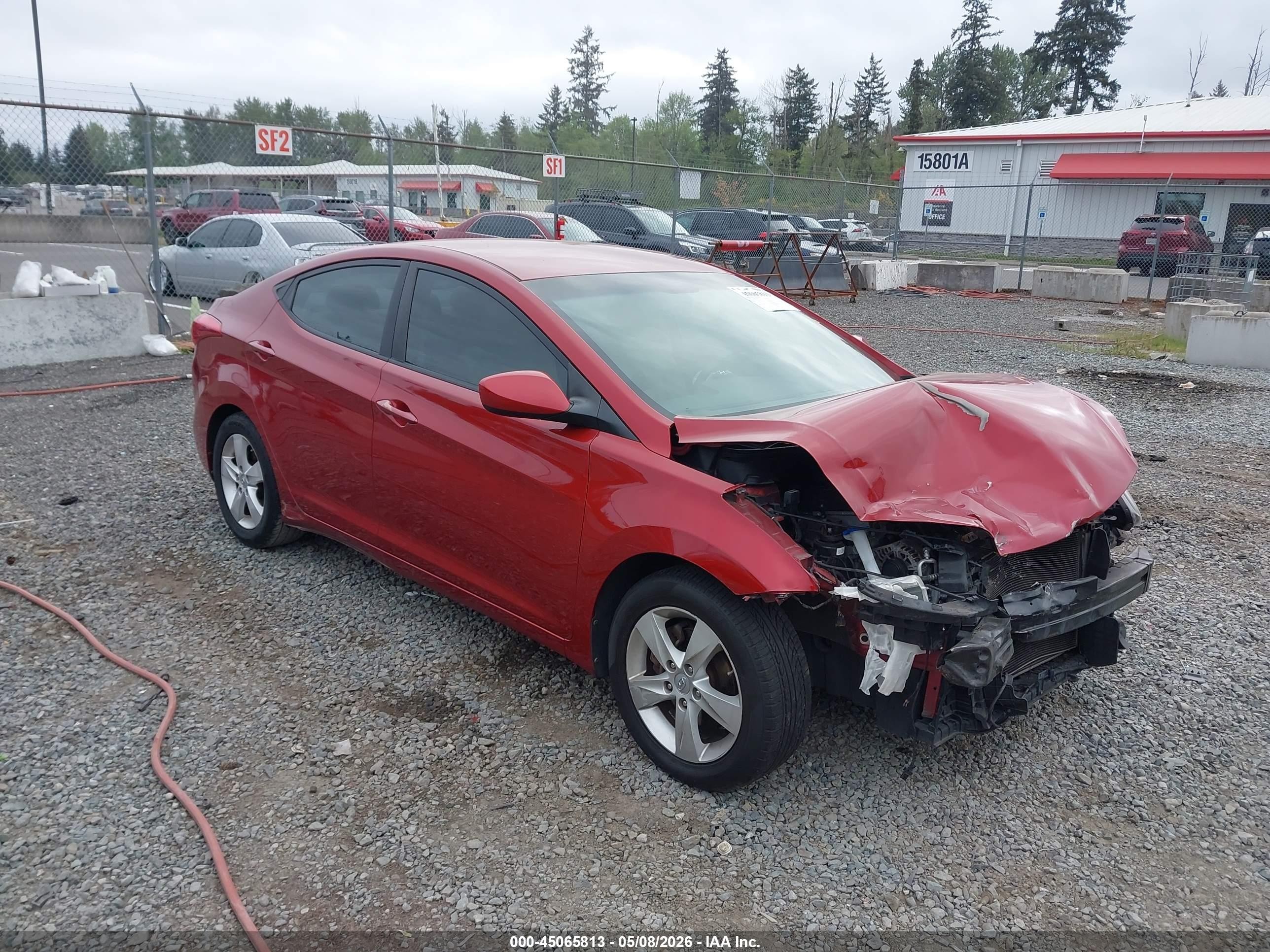 2012 Hyundai Elantra Gls (ulsan Plant) Red vin: KMHDH4AE6CU271665