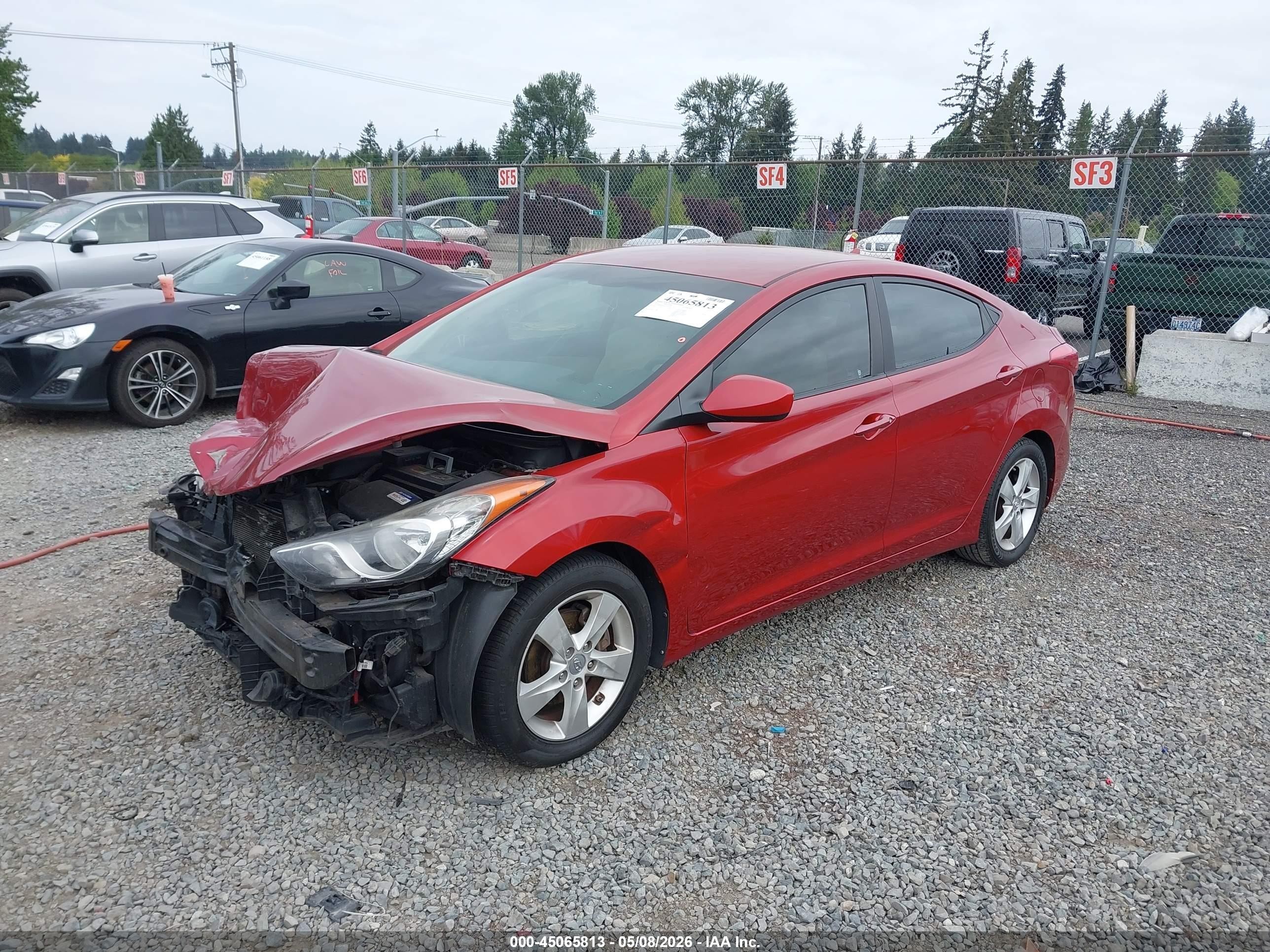 2012 Hyundai Elantra Gls (ulsan Plant) Red vin: KMHDH4AE6CU271665