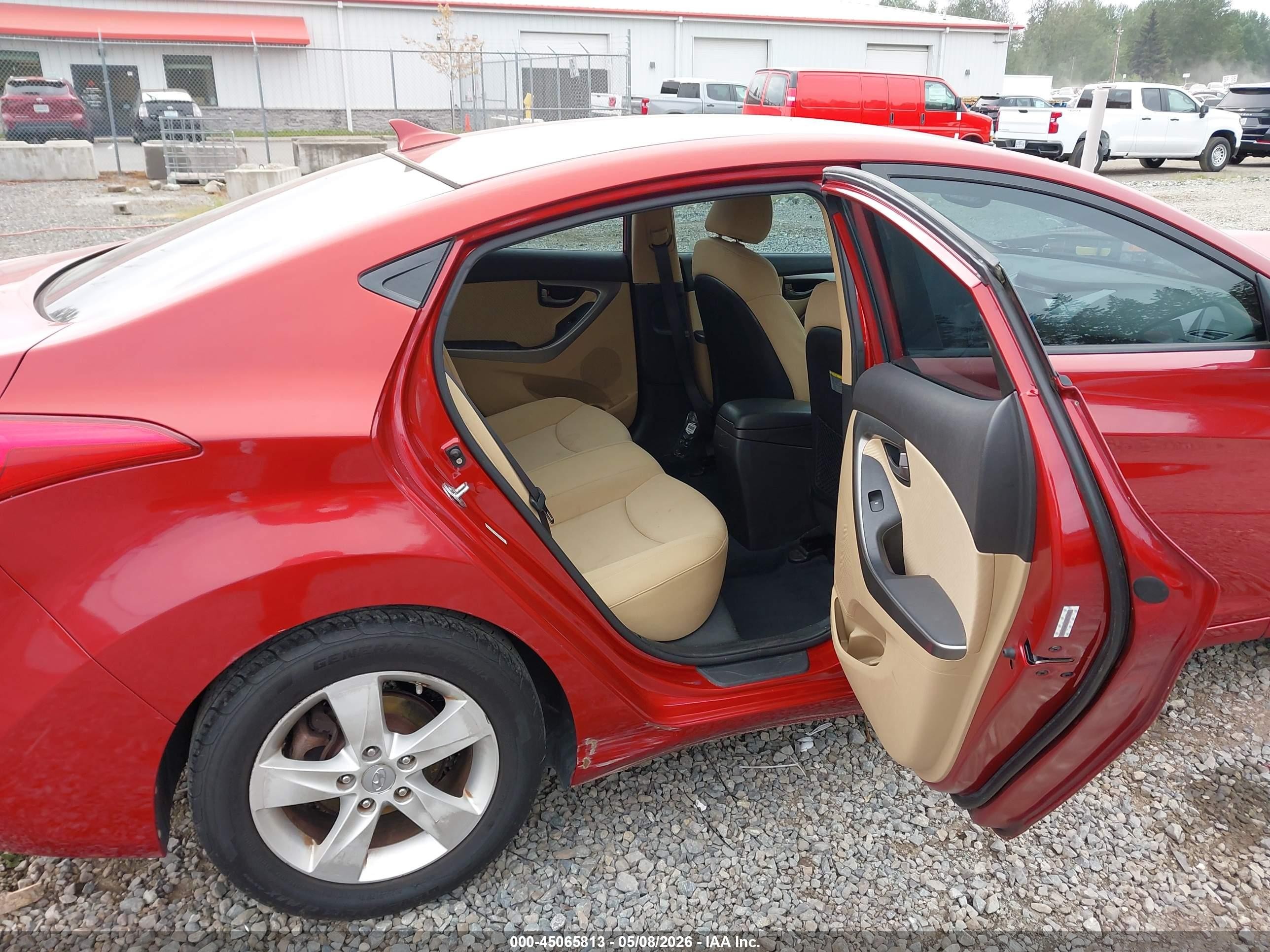 2012 Hyundai Elantra Gls (ulsan Plant) Red vin: KMHDH4AE6CU271665