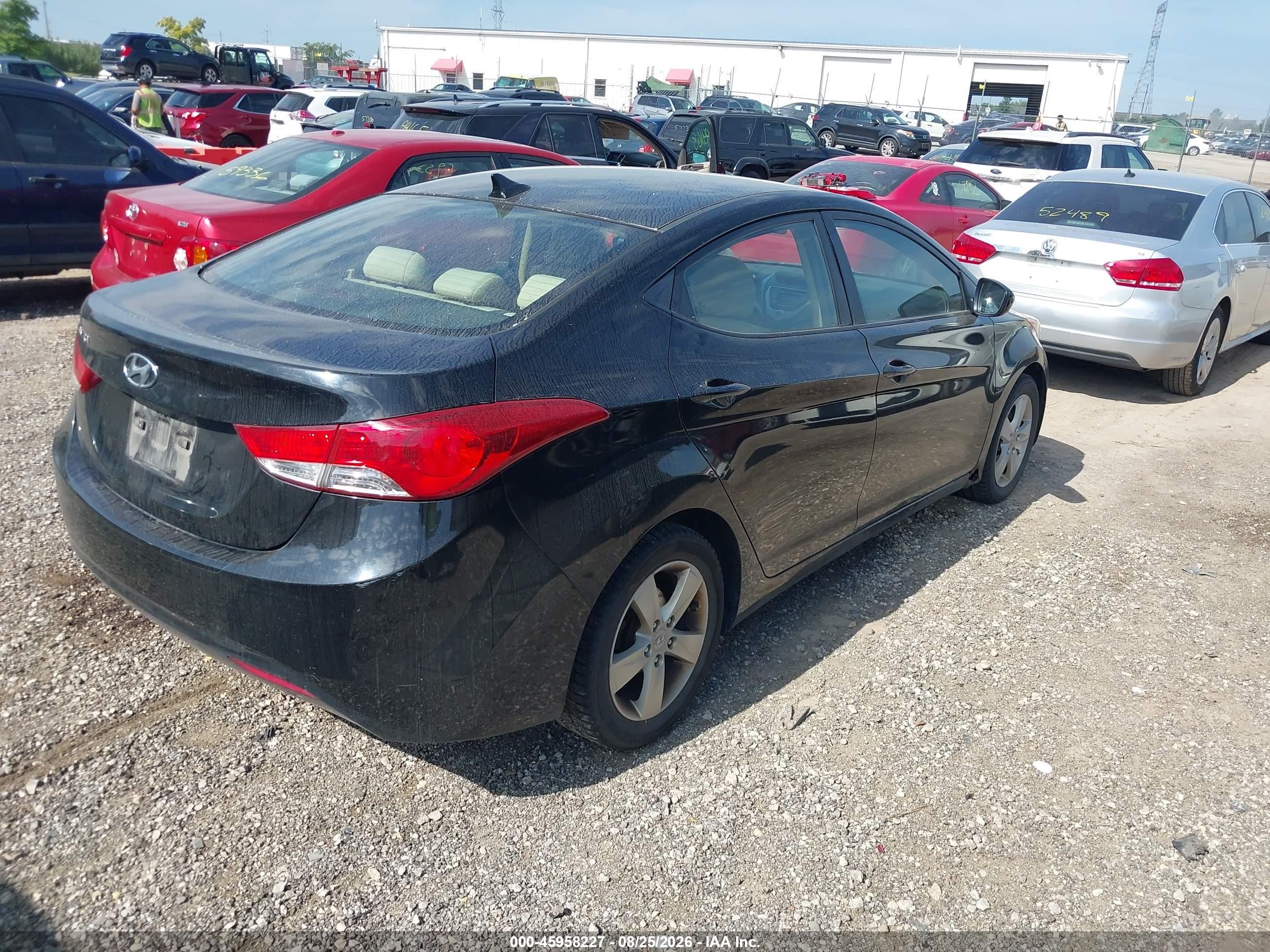 2012 Hyundai Elantra Gls (ulsan Plant) Black vin: KMHDH4AE6CU273920