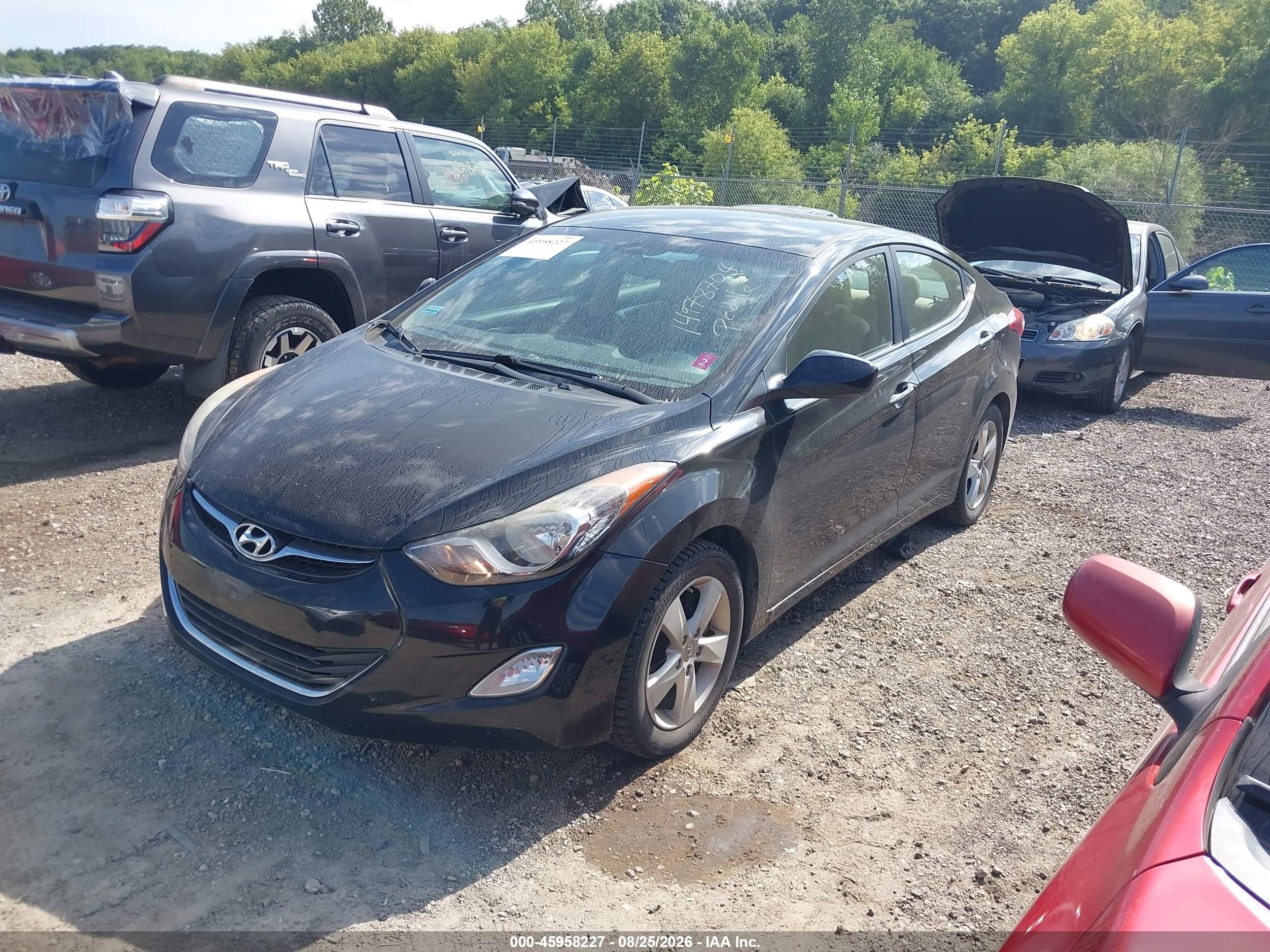 2012 Hyundai Elantra Gls (ulsan Plant) Black vin: KMHDH4AE6CU273920