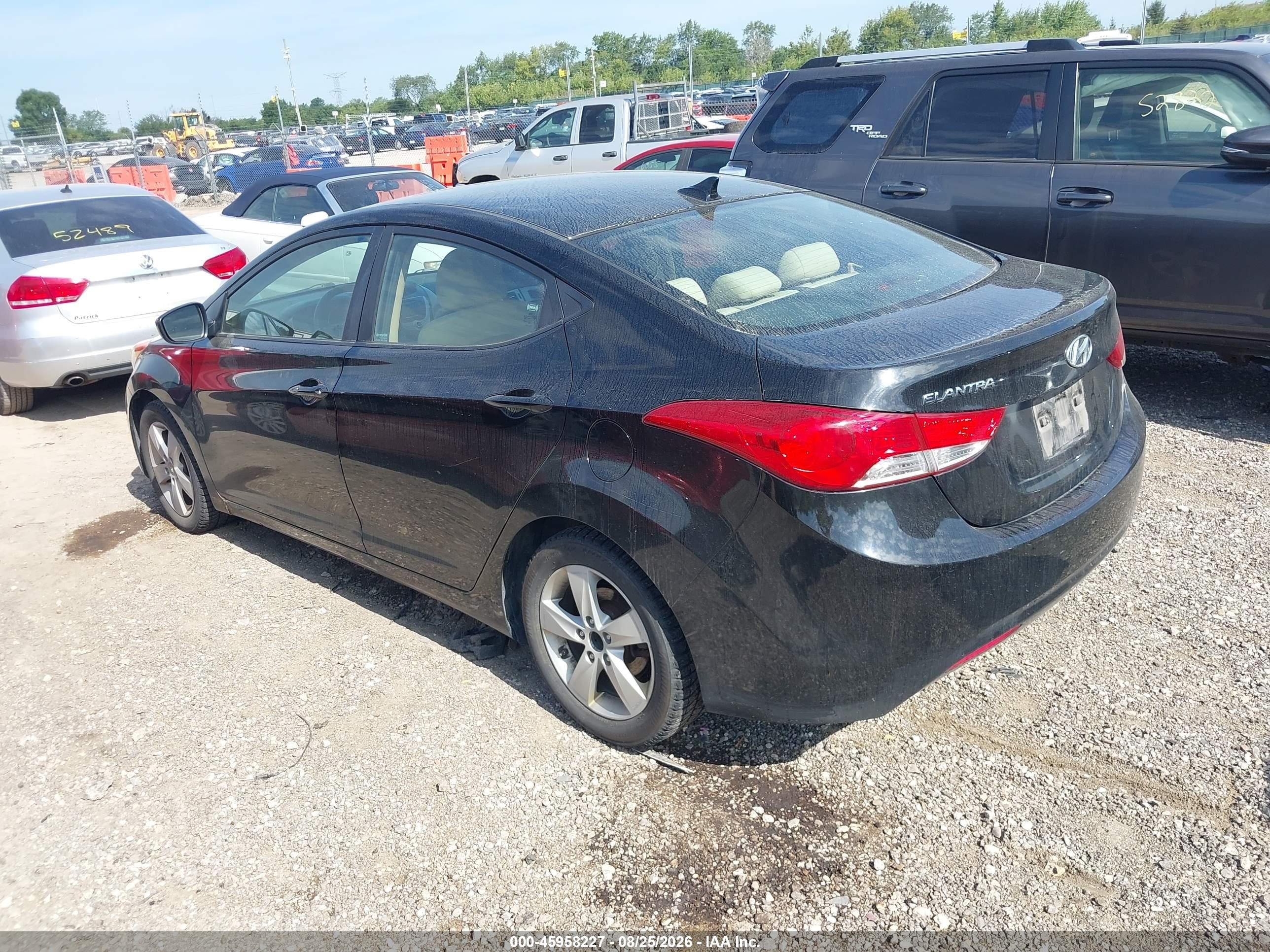 2012 Hyundai Elantra Gls (ulsan Plant) Black vin: KMHDH4AE6CU273920