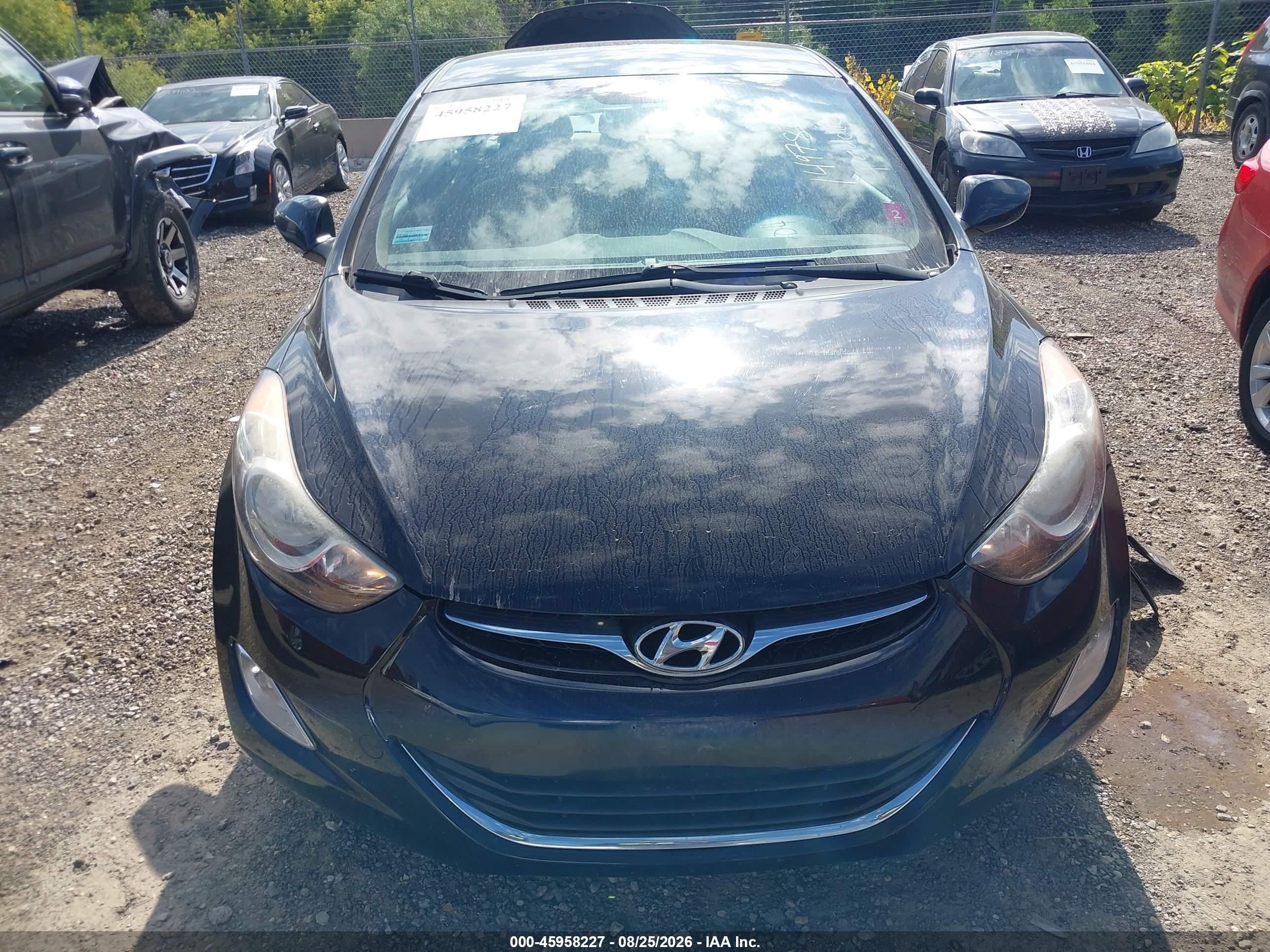 2012 Hyundai Elantra Gls (ulsan Plant) Black vin: KMHDH4AE6CU273920