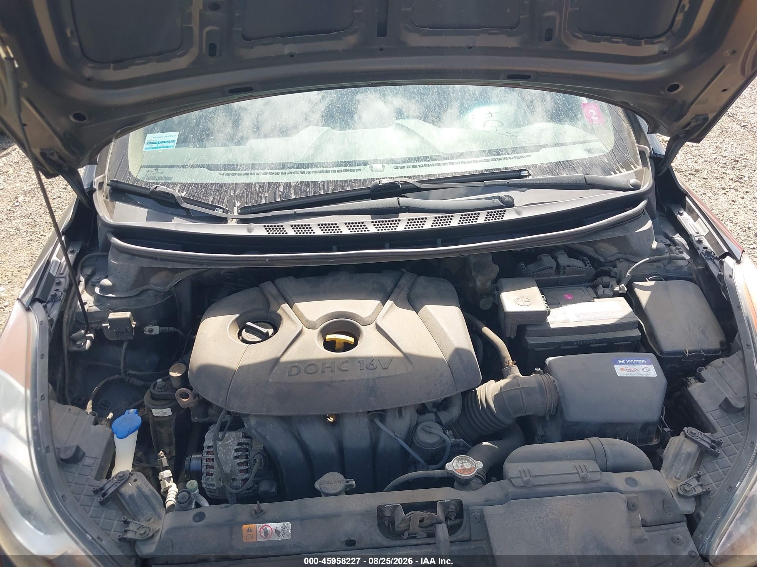 2012 Hyundai Elantra Gls (ulsan Plant) Black vin: KMHDH4AE6CU273920