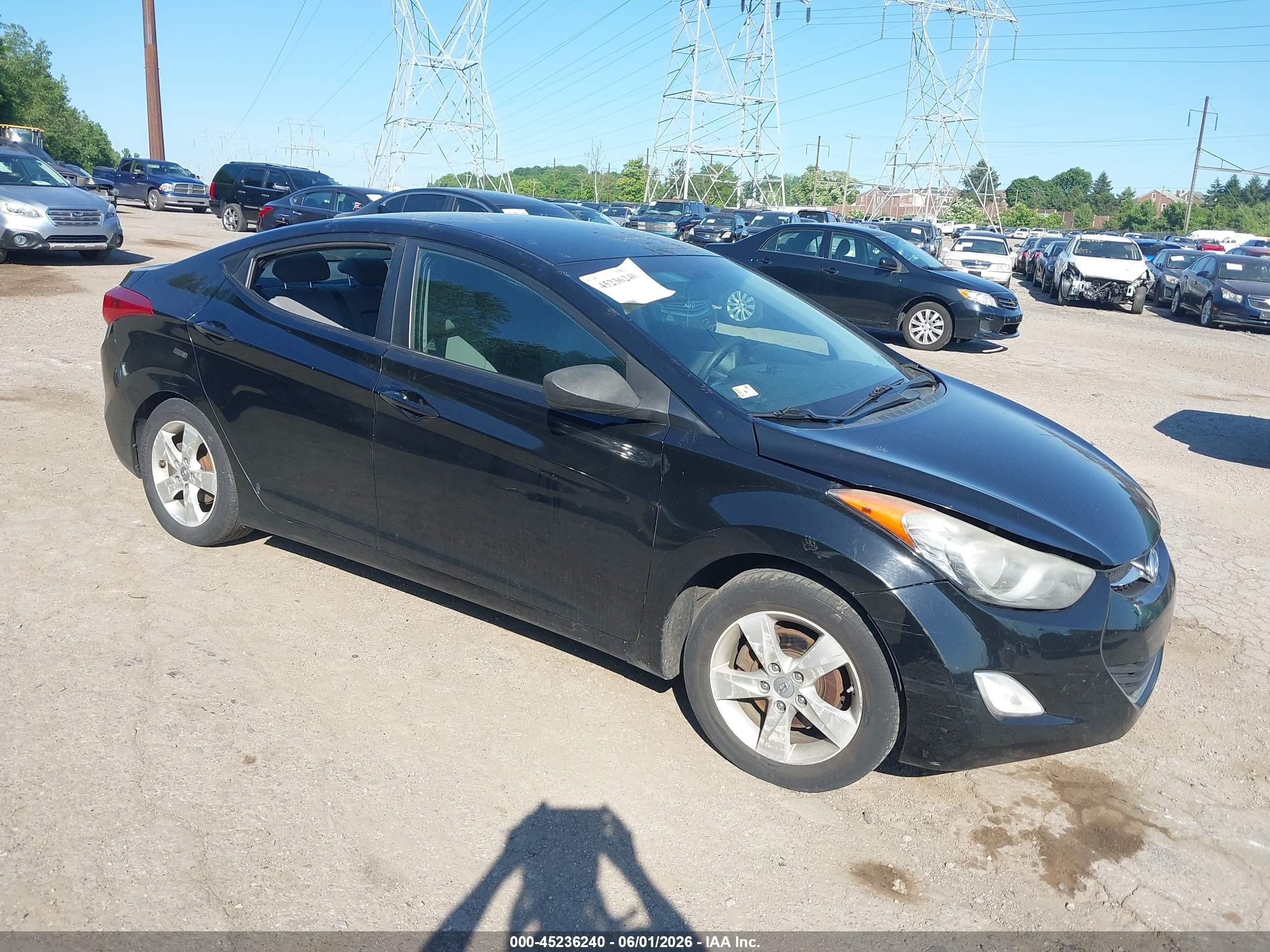 2012 Hyundai Elantra Gls (ulsan Plant) Black vin: KMHDH4AE6CU277837