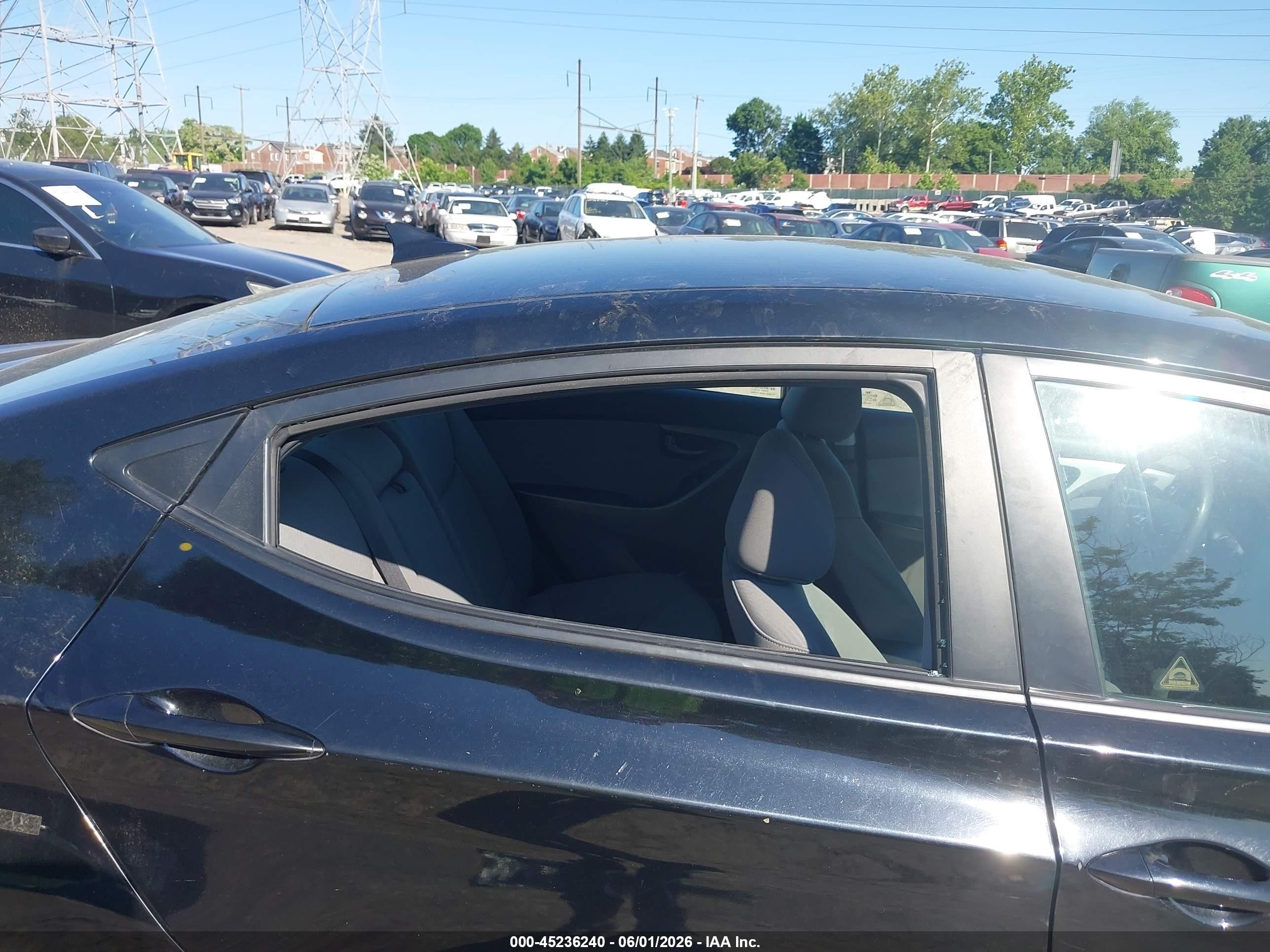 2012 Hyundai Elantra Gls (ulsan Plant) Black vin: KMHDH4AE6CU277837