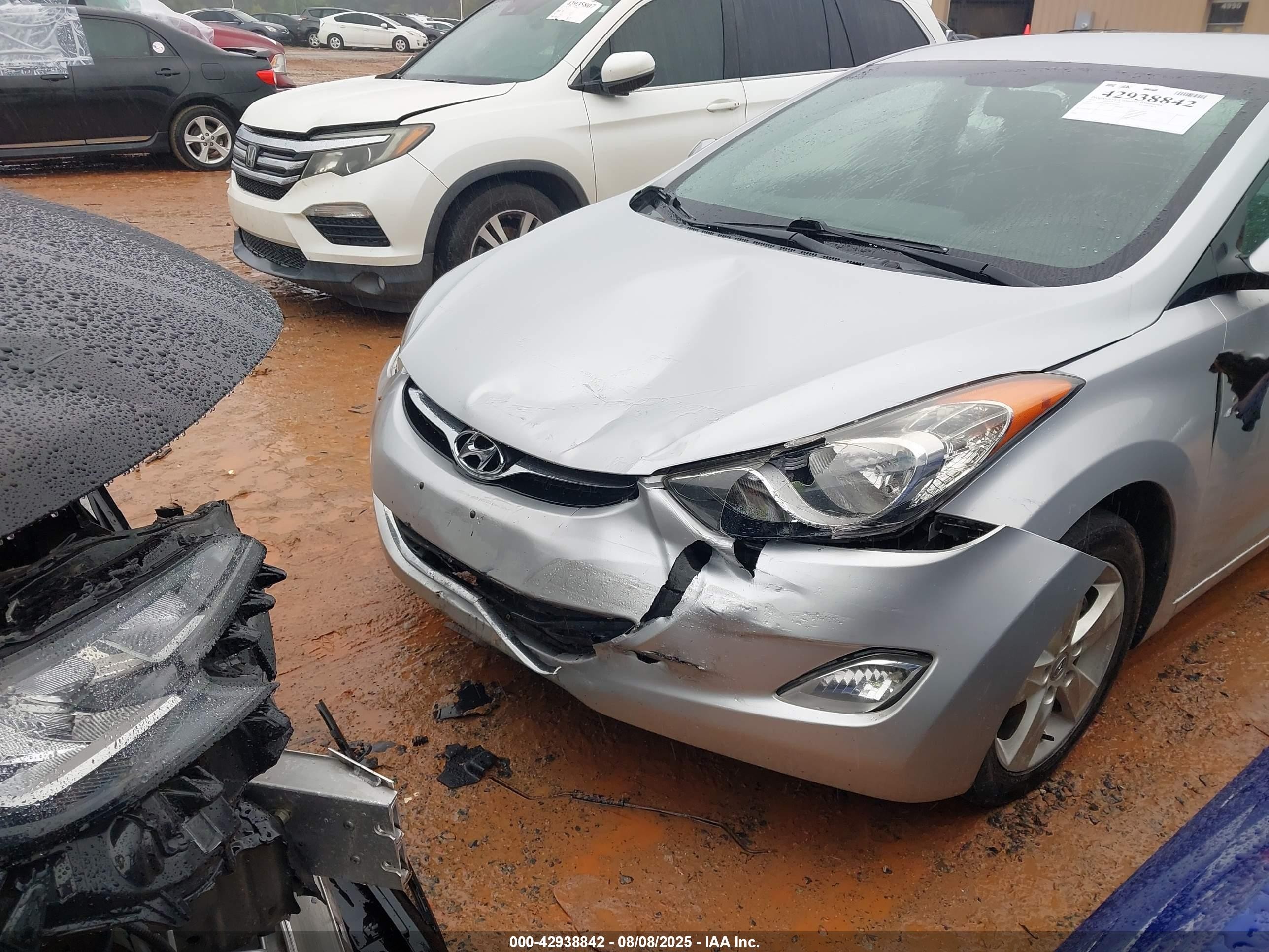 2012 Hyundai Elantra Gls (ulsan Plant) Серебряный vin: KMHDH4AE6CU281645