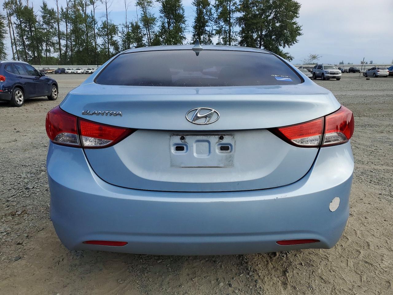 2012 Hyundai Elantra Gls Blue vin: KMHDH4AE6CU291382