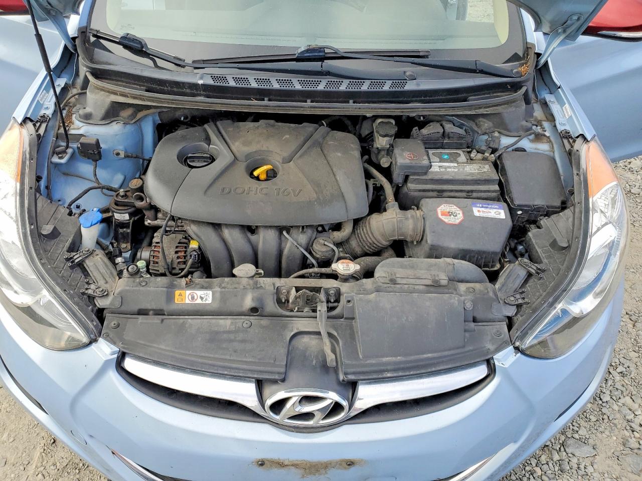 2012 Hyundai Elantra Gls Blue vin: KMHDH4AE6CU291382