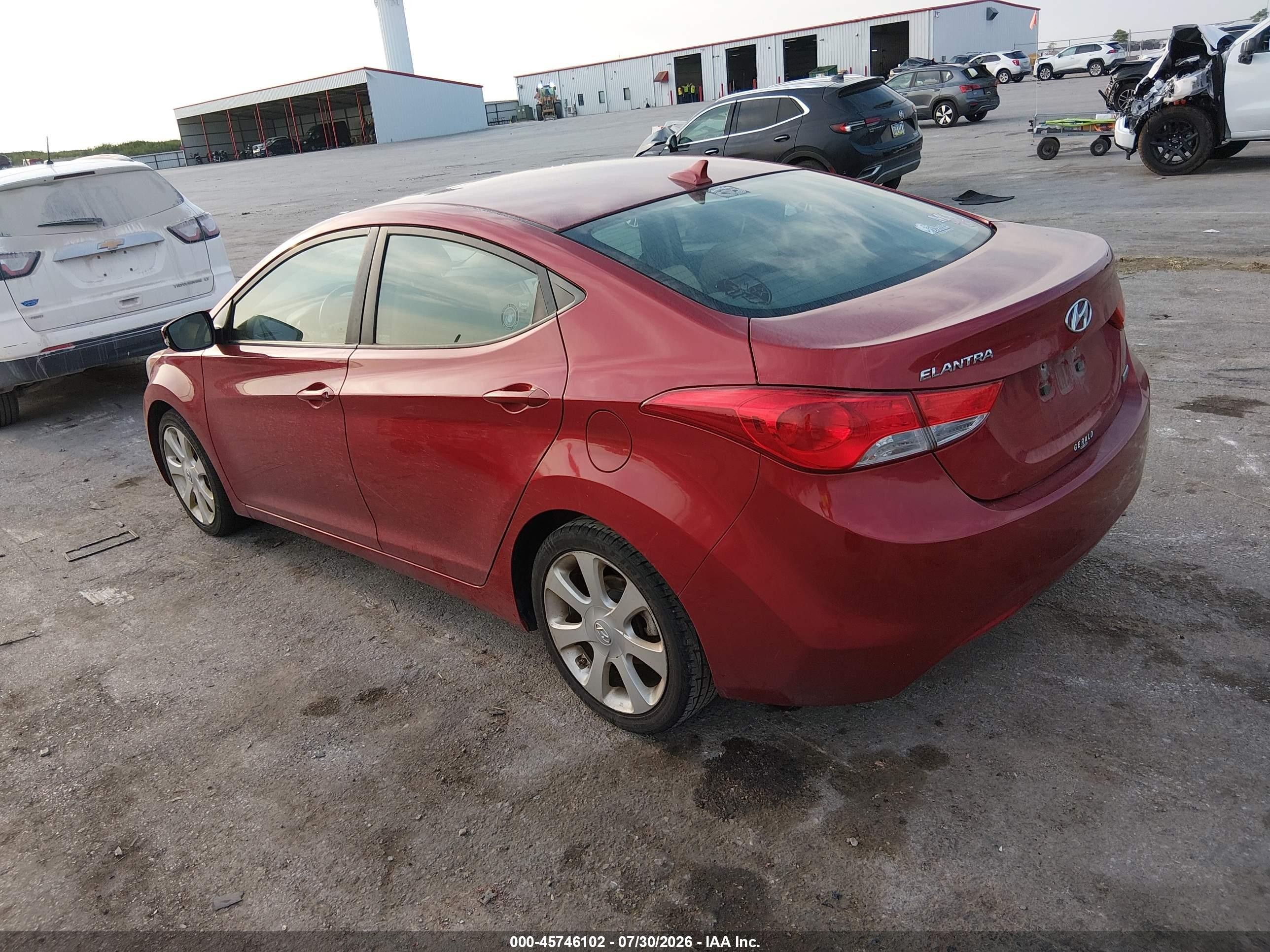 2012 Hyundai Elantra Limited (ulsan Plant) Красный vin: KMHDH4AE6CU307855