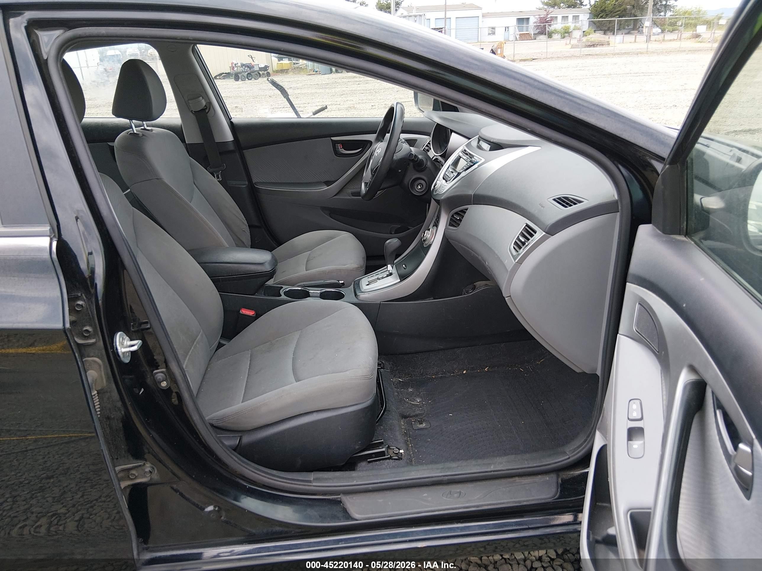 2012 Hyundai Elantra Gls (ulsan Plant) Black vin: KMHDH4AE6CU313901