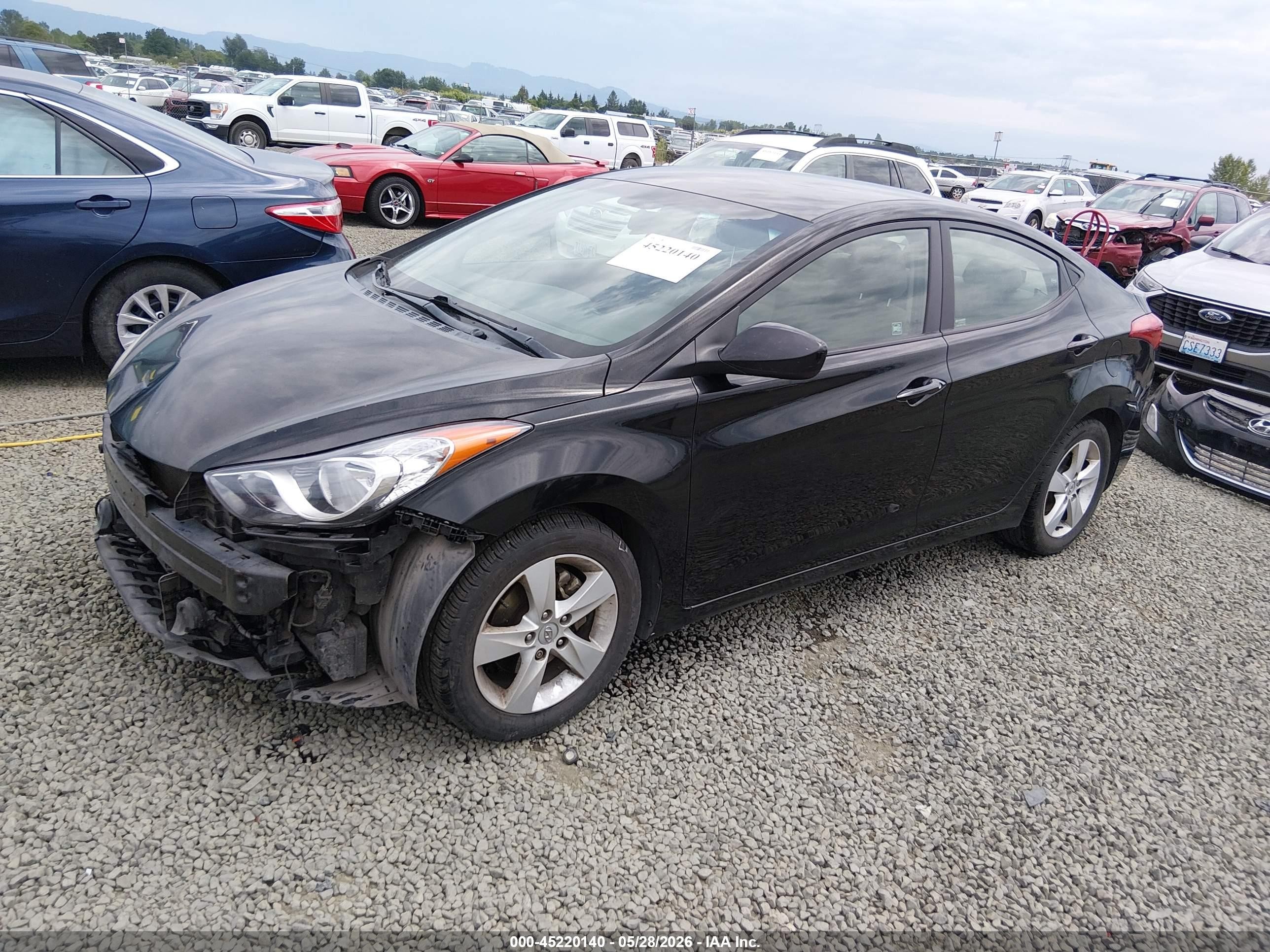 2012 Hyundai Elantra Gls (ulsan Plant) Black vin: KMHDH4AE6CU313901