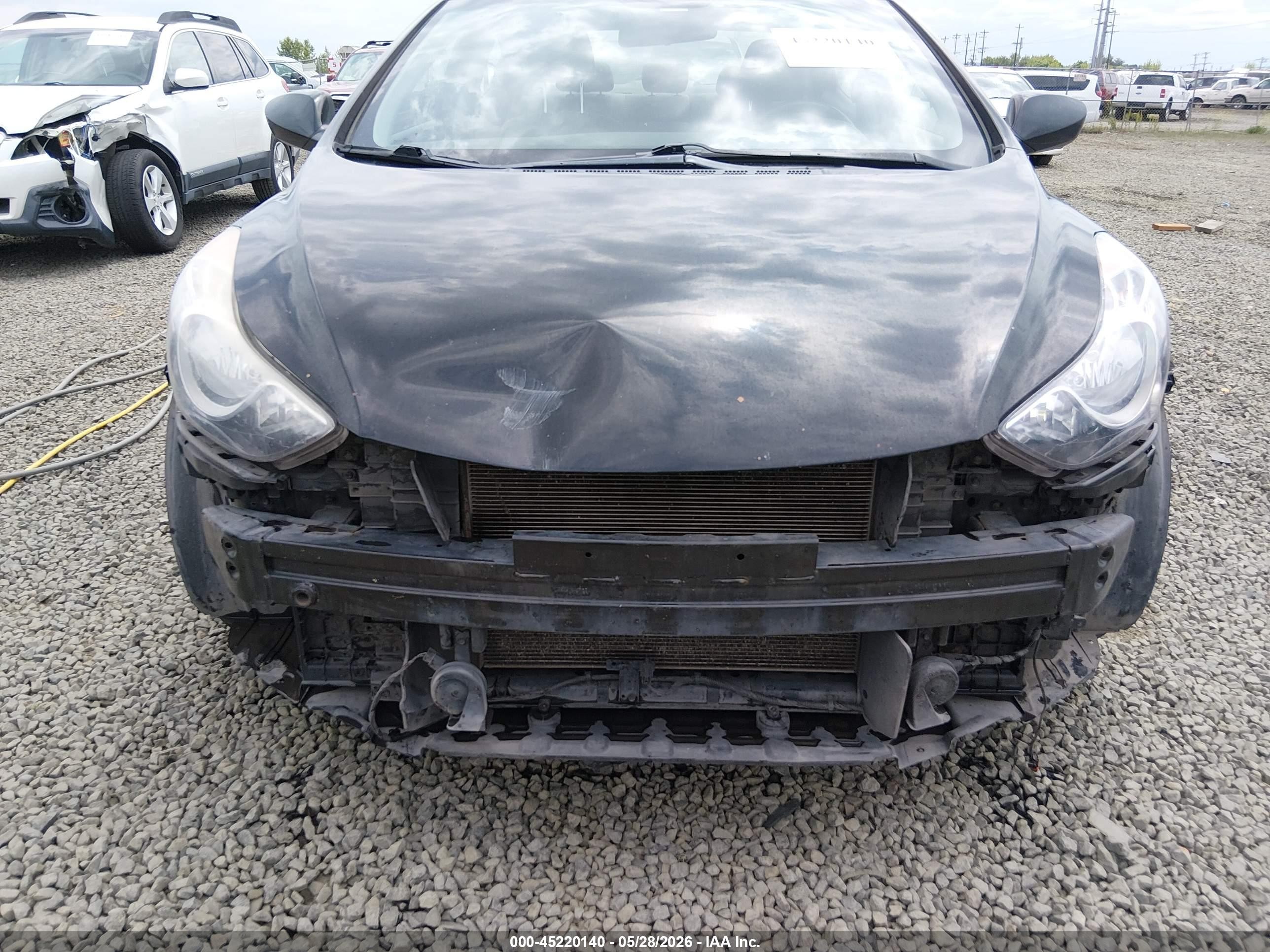 2012 Hyundai Elantra Gls (ulsan Plant) Black vin: KMHDH4AE6CU313901